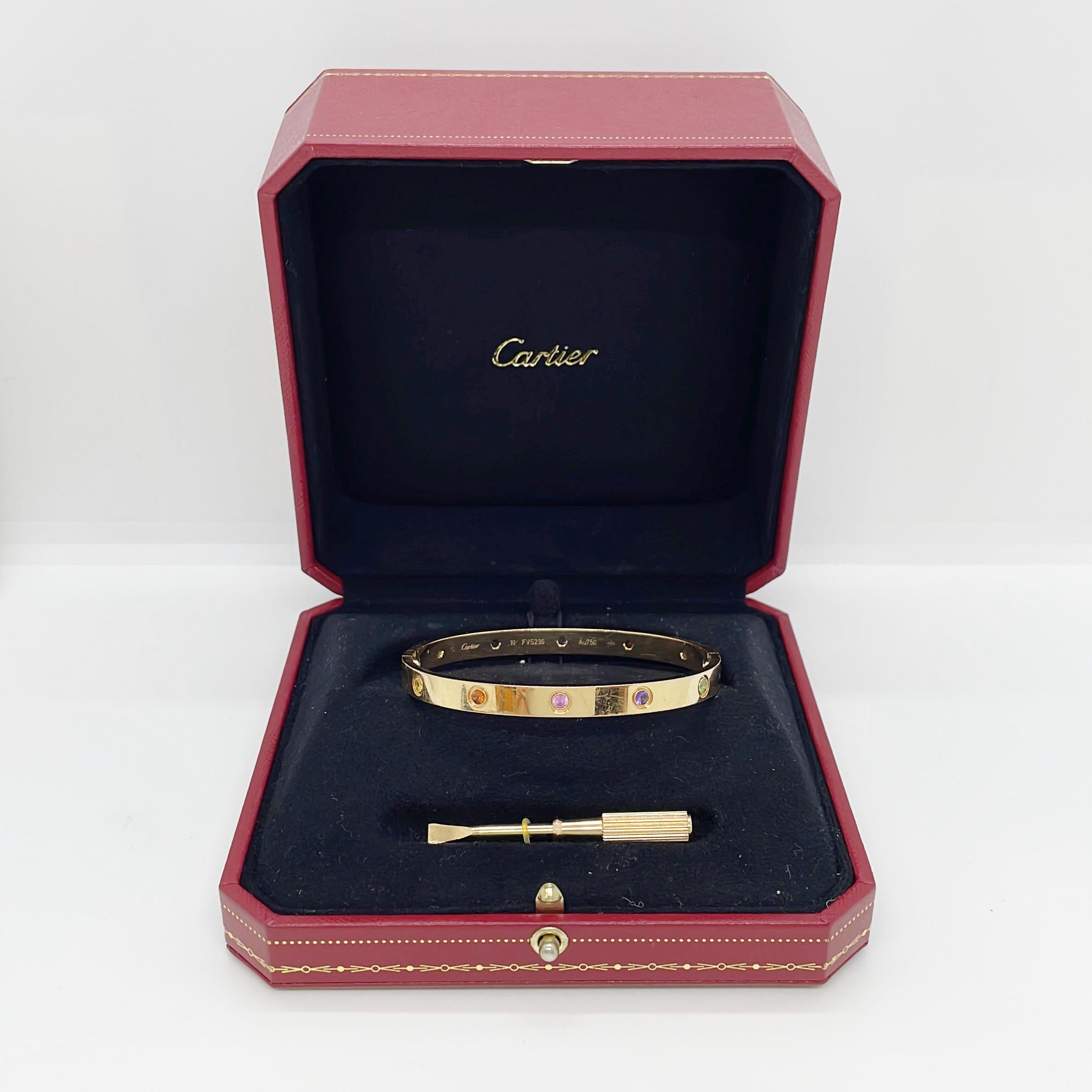 Cartier Bracciale dell'Amore Multicolore Diamante 5