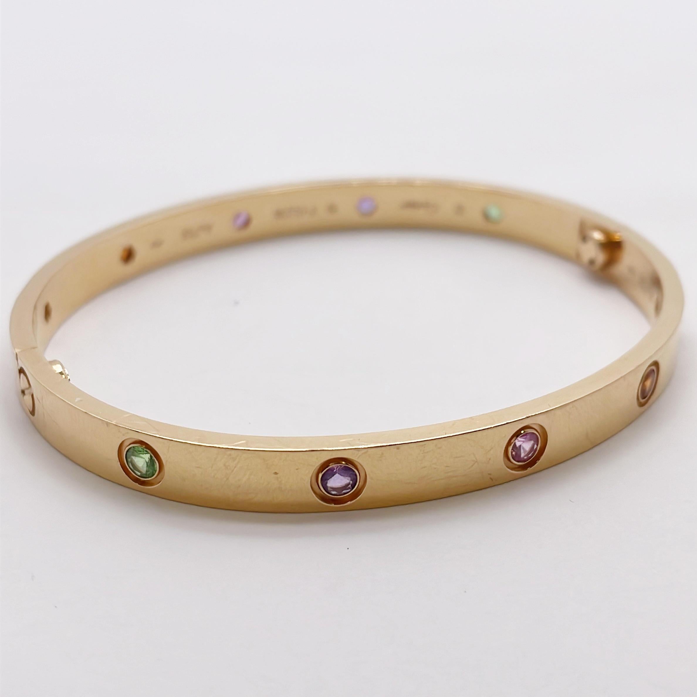Moderno Cartier Bracciale dell'Amore Multicolore Diamante