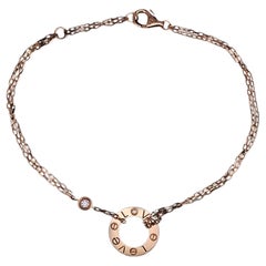 Cartier Bracelet Love sur chaîne avec 2 diamants en or 18 carats