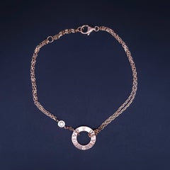 Cartier Bracelet Love sur chaîne avec 2 diamants en or 18 carats