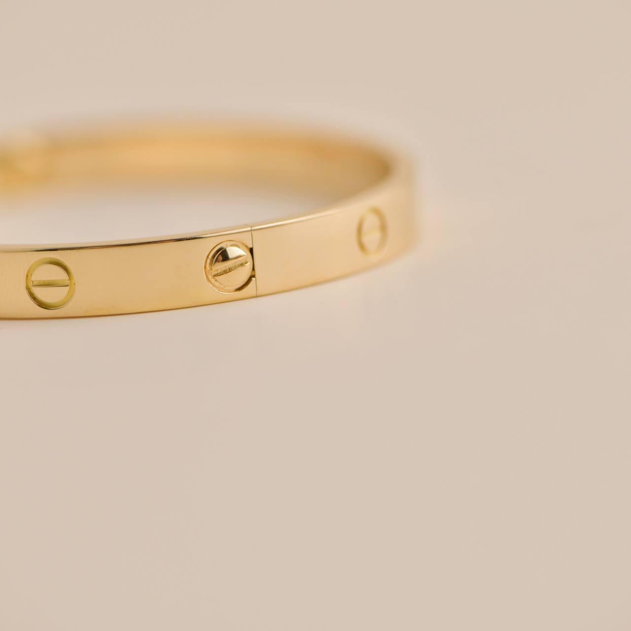 Cartier Love-Armband aus Gelbgold Größe 20 1