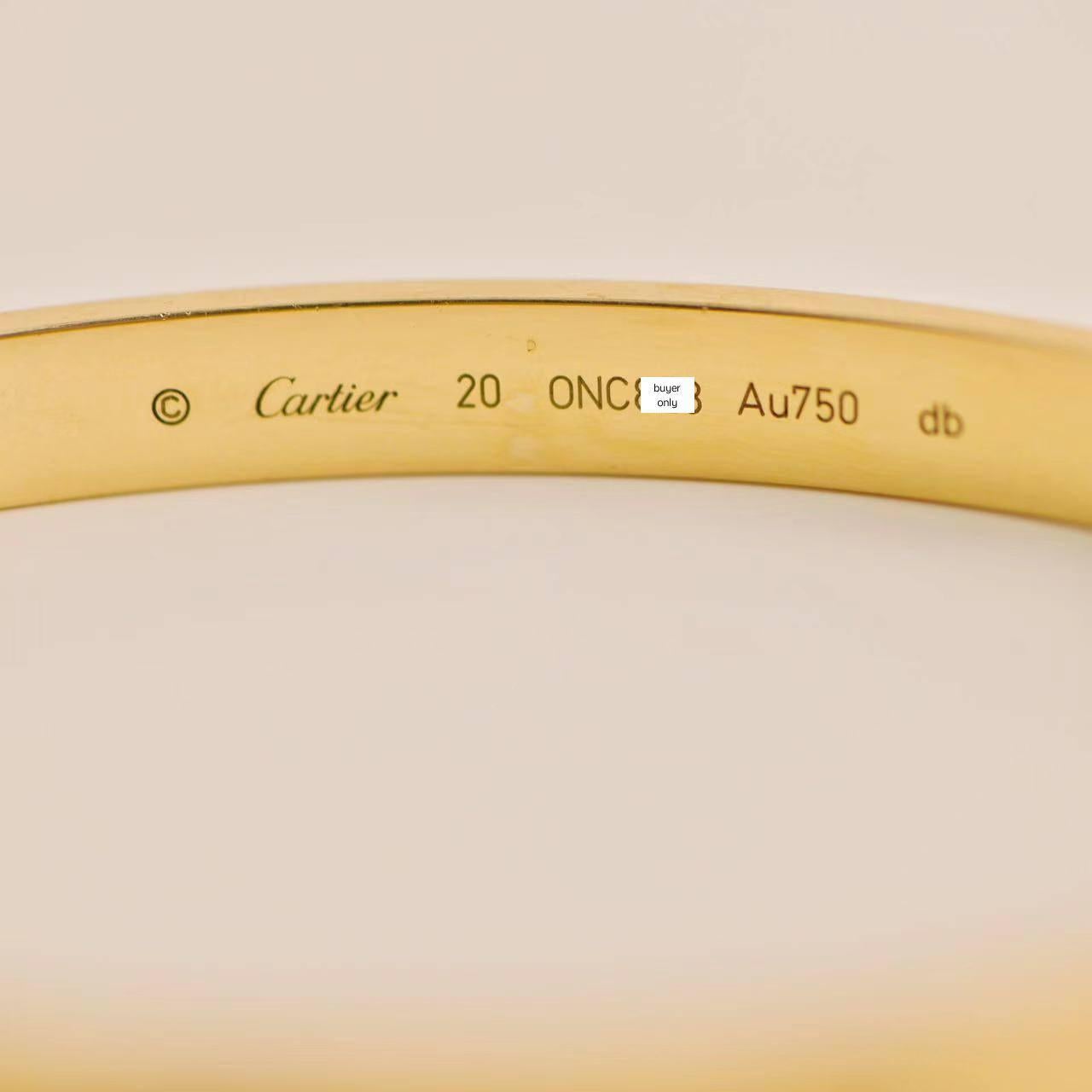 Cartier Love-Armband aus Gelbgold Größe 20 2