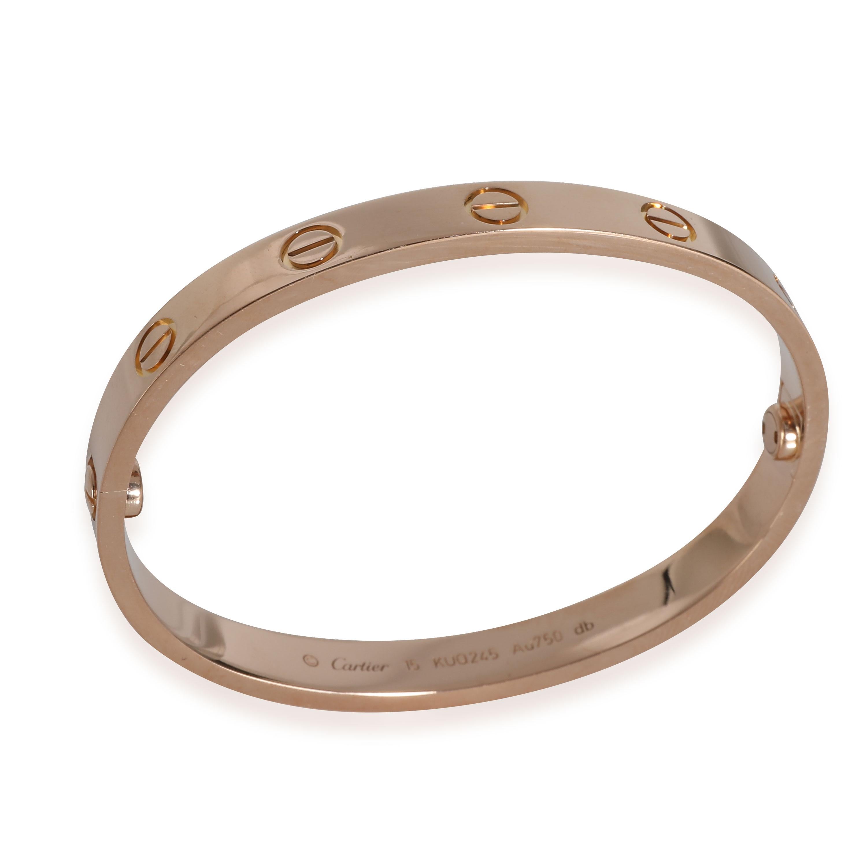 Cartier Love Bracelet (Rose Gold) In Excellent Condition In New York, NY