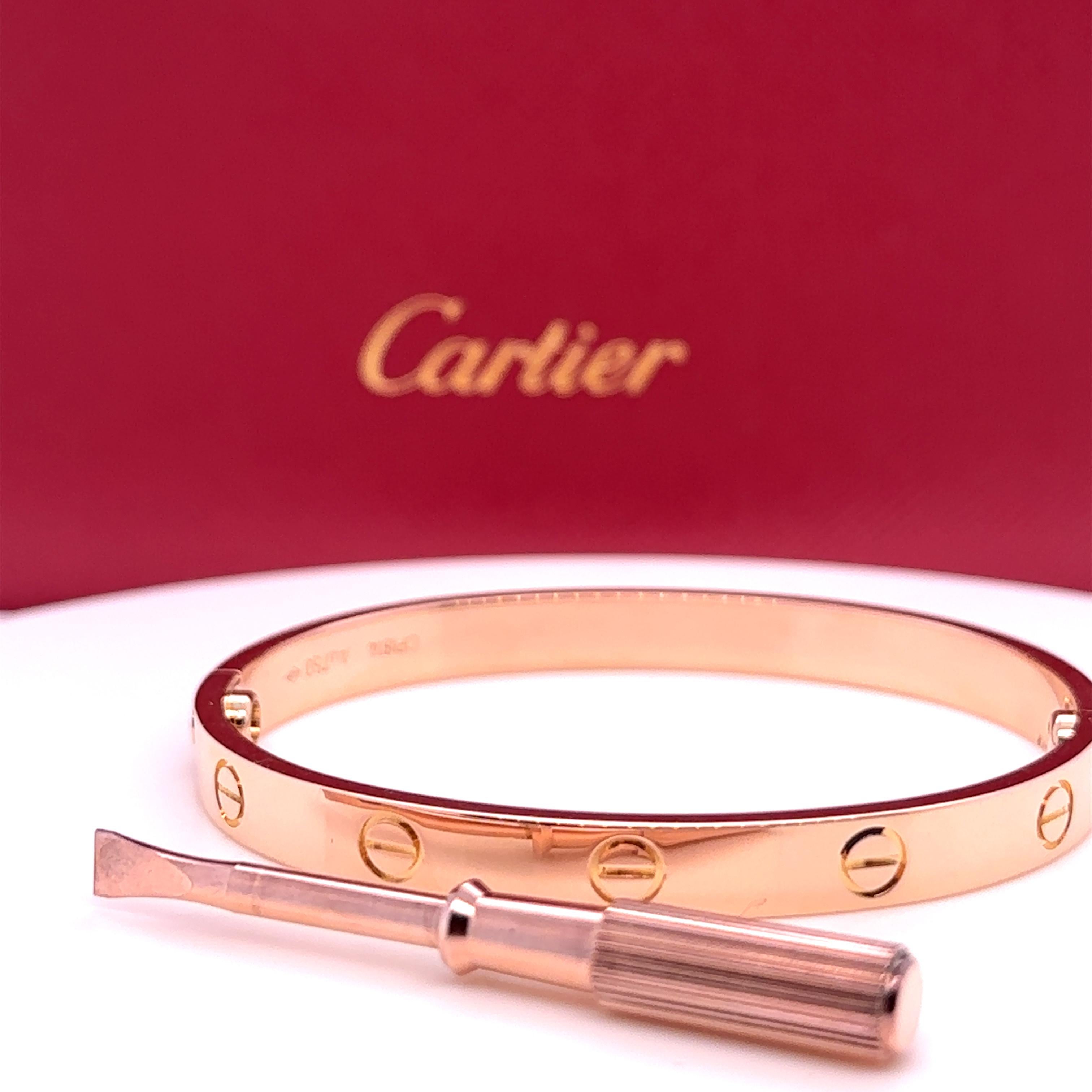 Cartier Love Bracelet Rose Gold For Sale at 1stDibs