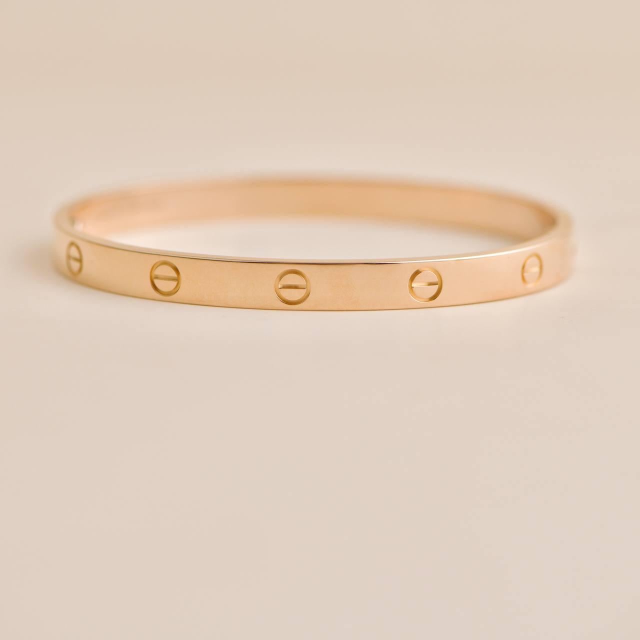 Cartier Love Bracelet Rose Gold Size 19 1