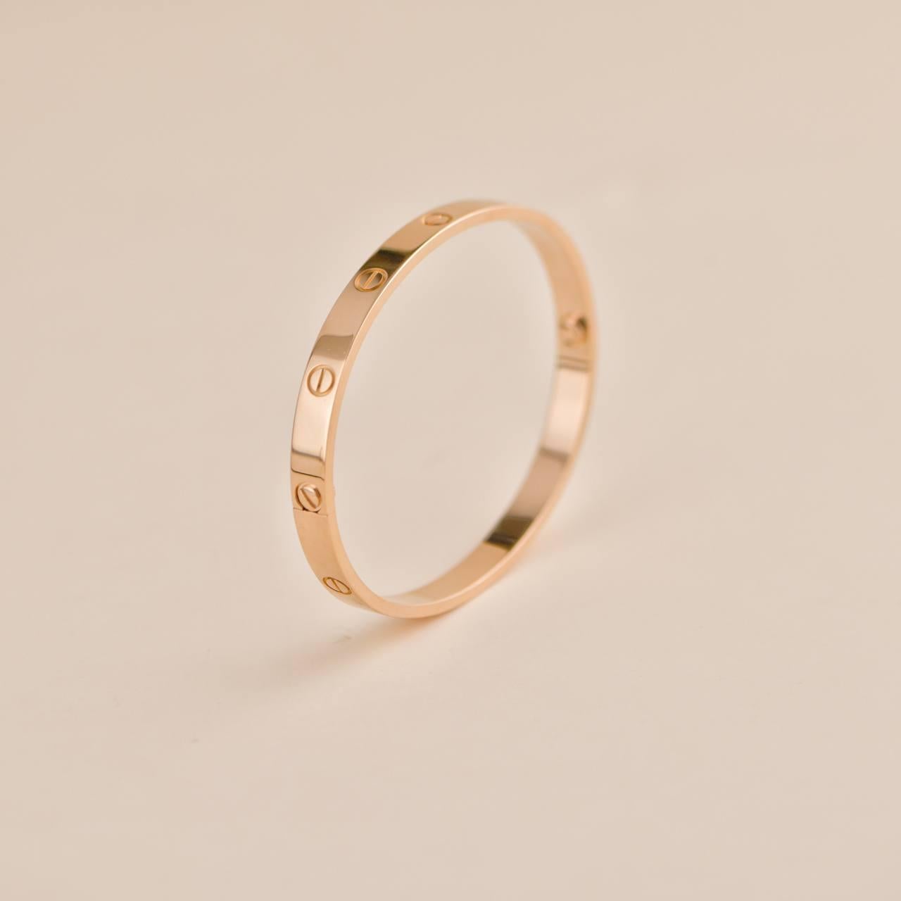 Cartier Love Bracelet Rose Gold Size 19 2