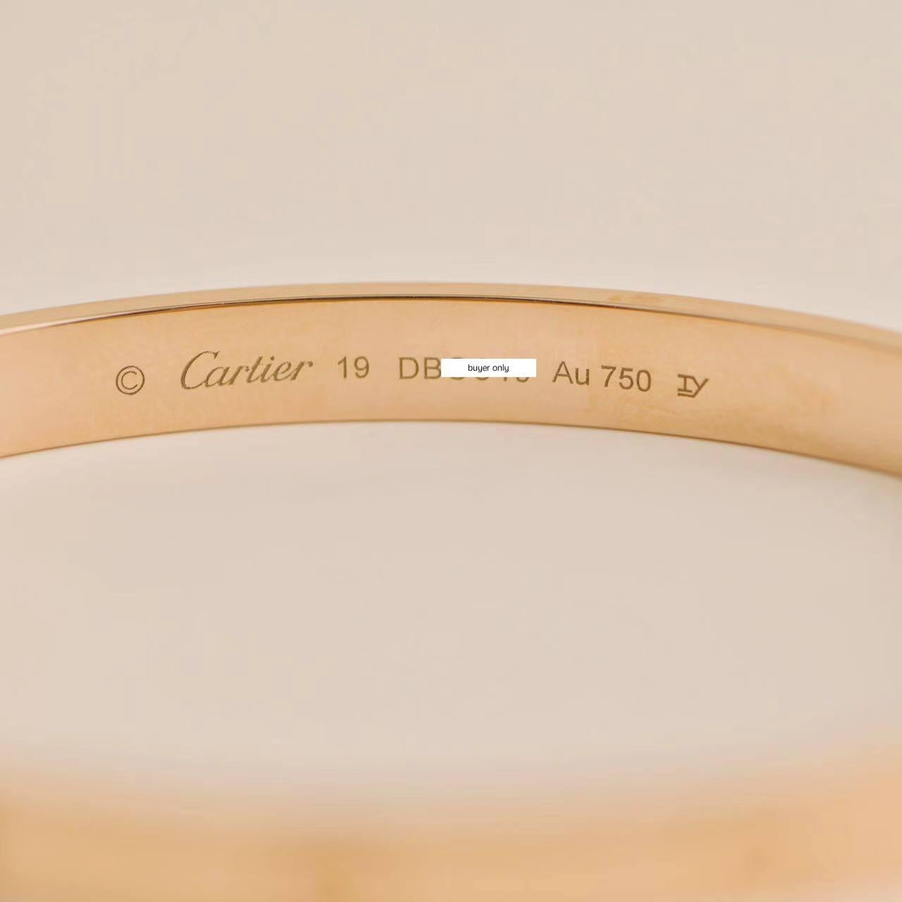 Cartier Love Bracelet Rose Gold Size 19 3