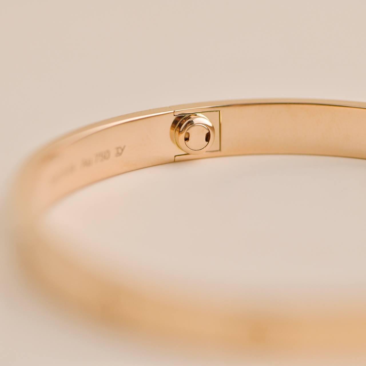 Cartier Love Bracelet Rose Gold Size 19 4