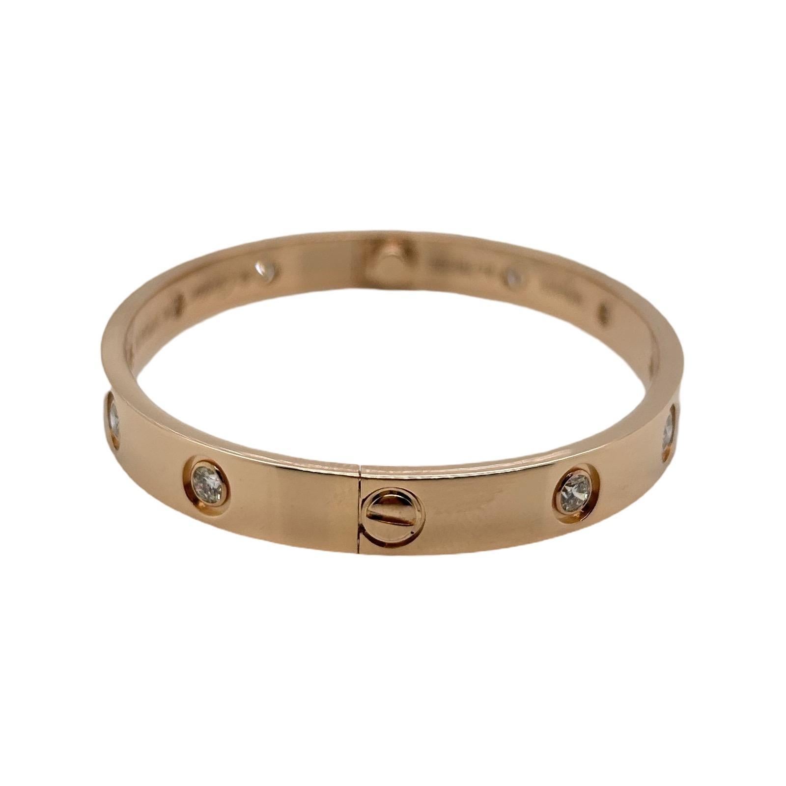 Brand: Cartier
Model Name: Love Bracelet
Style: Classic
Stones: 10 Diamonds
Material: 18k rose gold
Size: 16
Year: 2024
Box/Papers: Comes with box and papers
Condition: New Condition