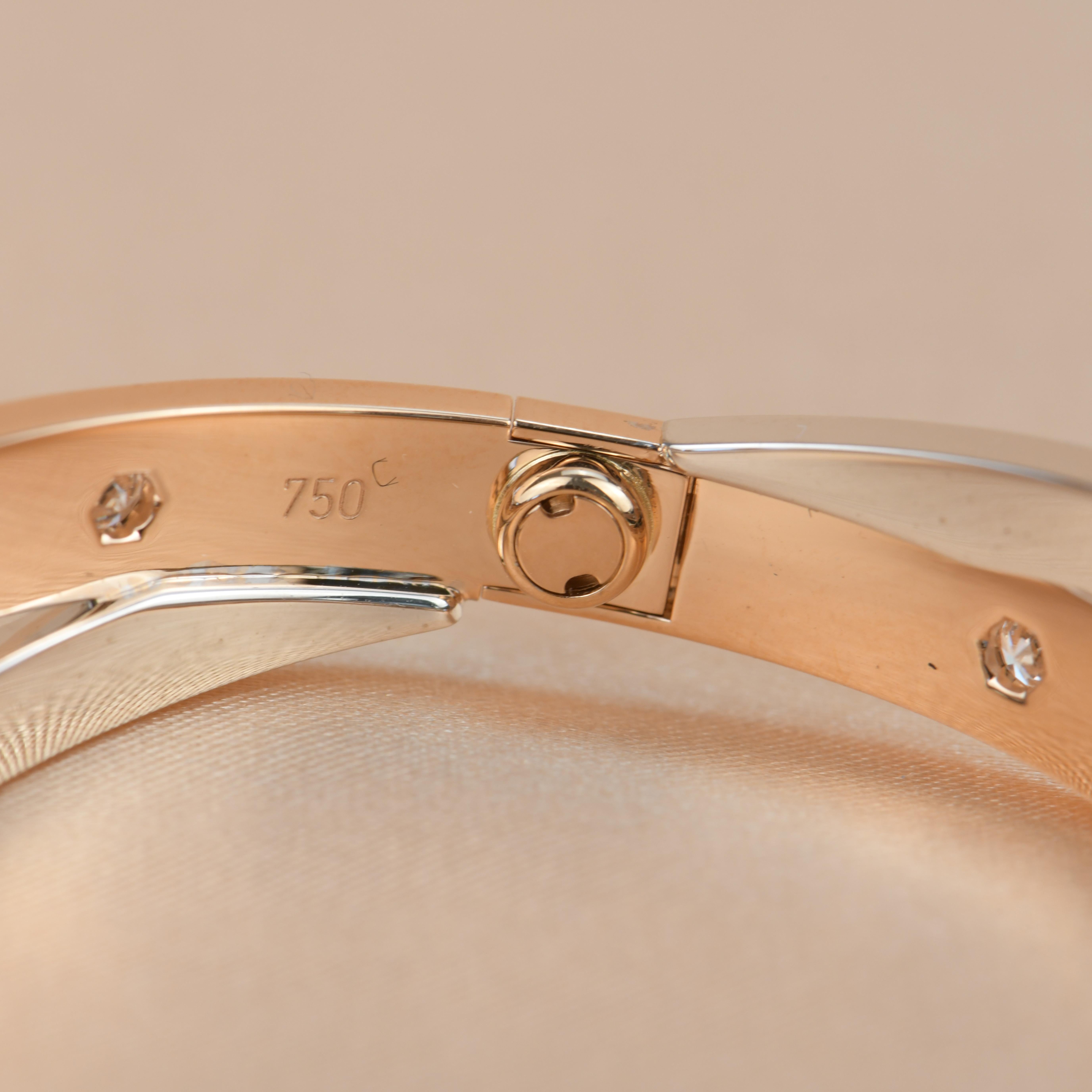 Cartier Love Bracelet Set in Rose and White Gold Pave Diamond 3