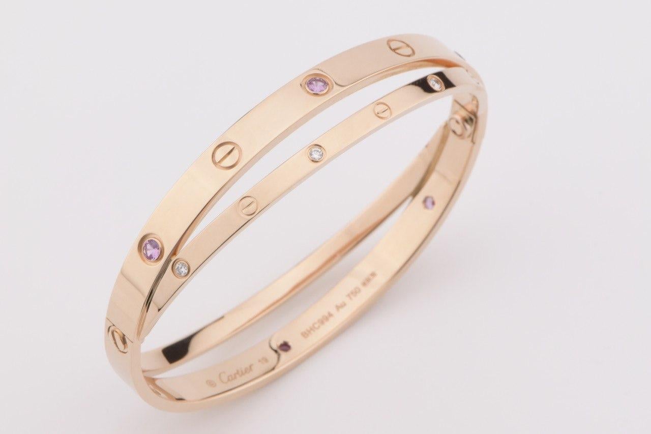 cartier pink sapphire love bracelet