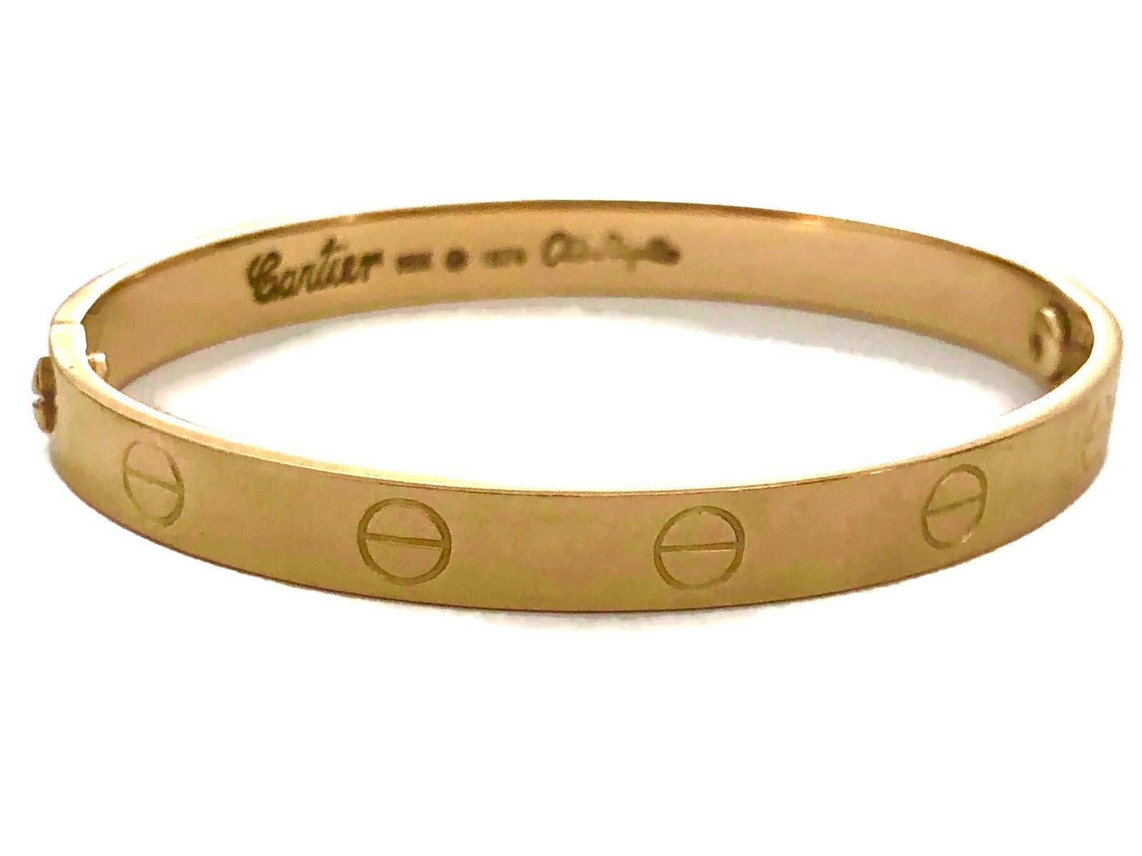 cartier love bracelet inscription