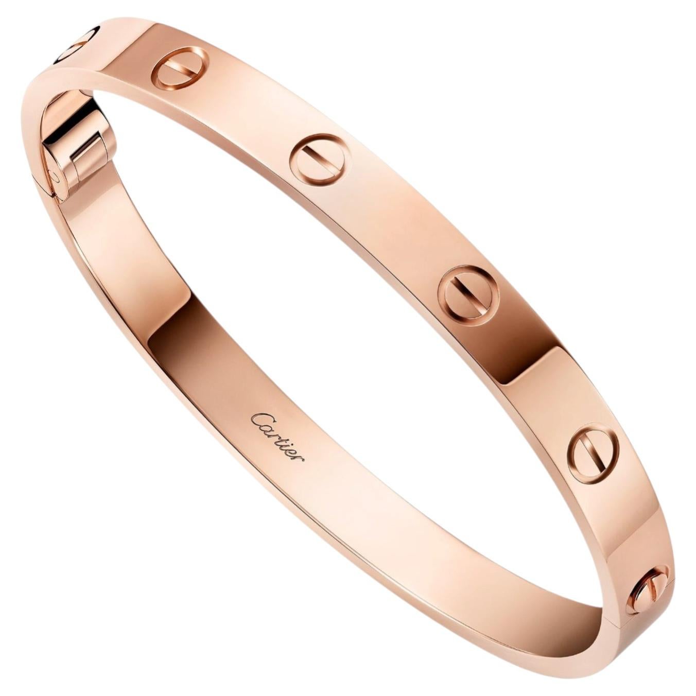 Cartier Love Bracelet Single-Screw Closure Classic Model 18K Rose Gold