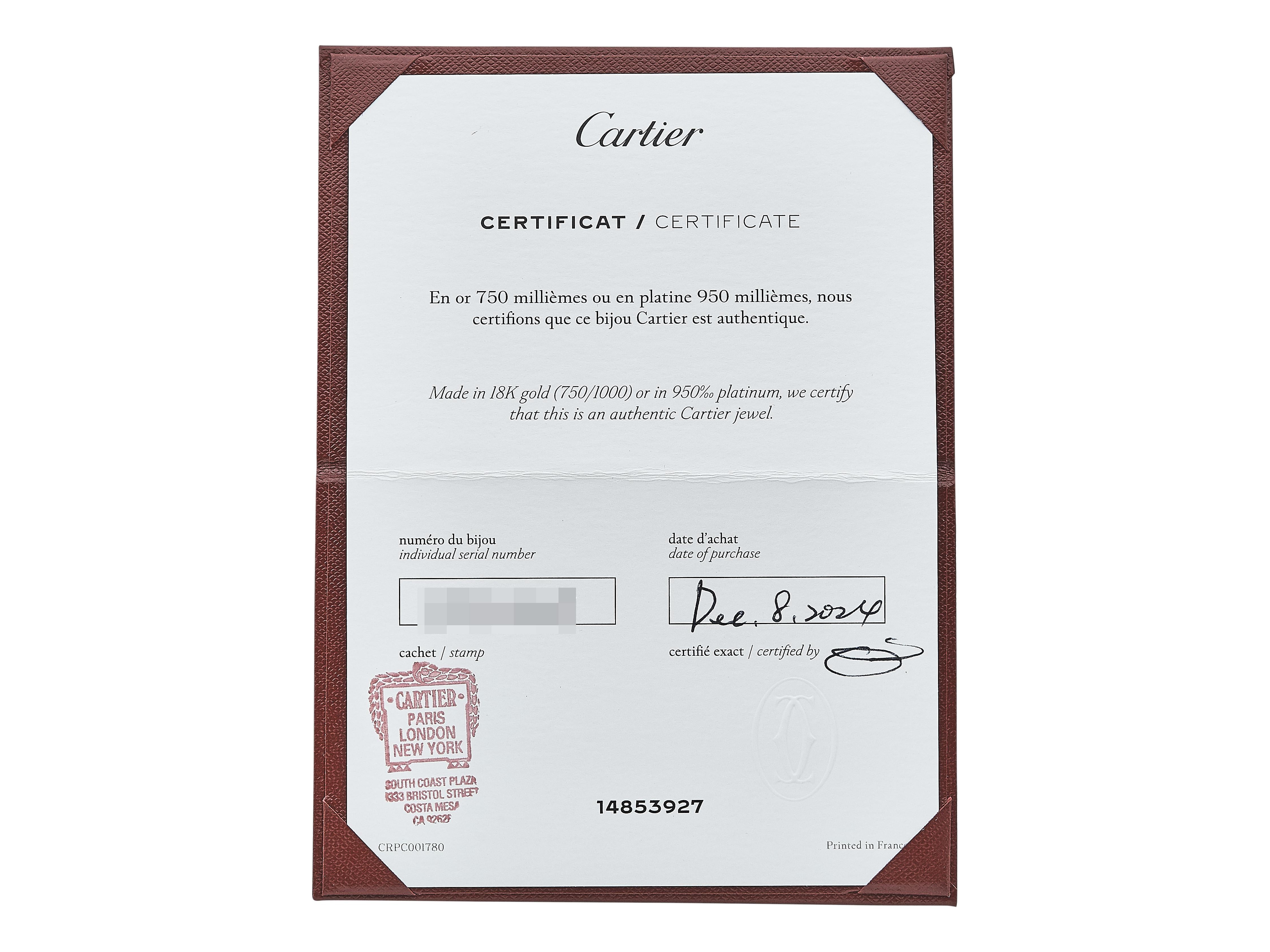Cartier Love Armband Ein-Schrauben-Verschluss Klassisches Modell 4 Diamanten Größe 16 im Angebot 1