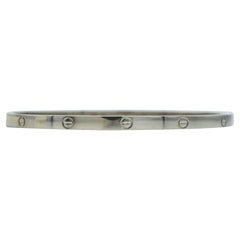 Cartier Love Bracelet Single-Screw Closure Small Model 18K White Gold Size 18