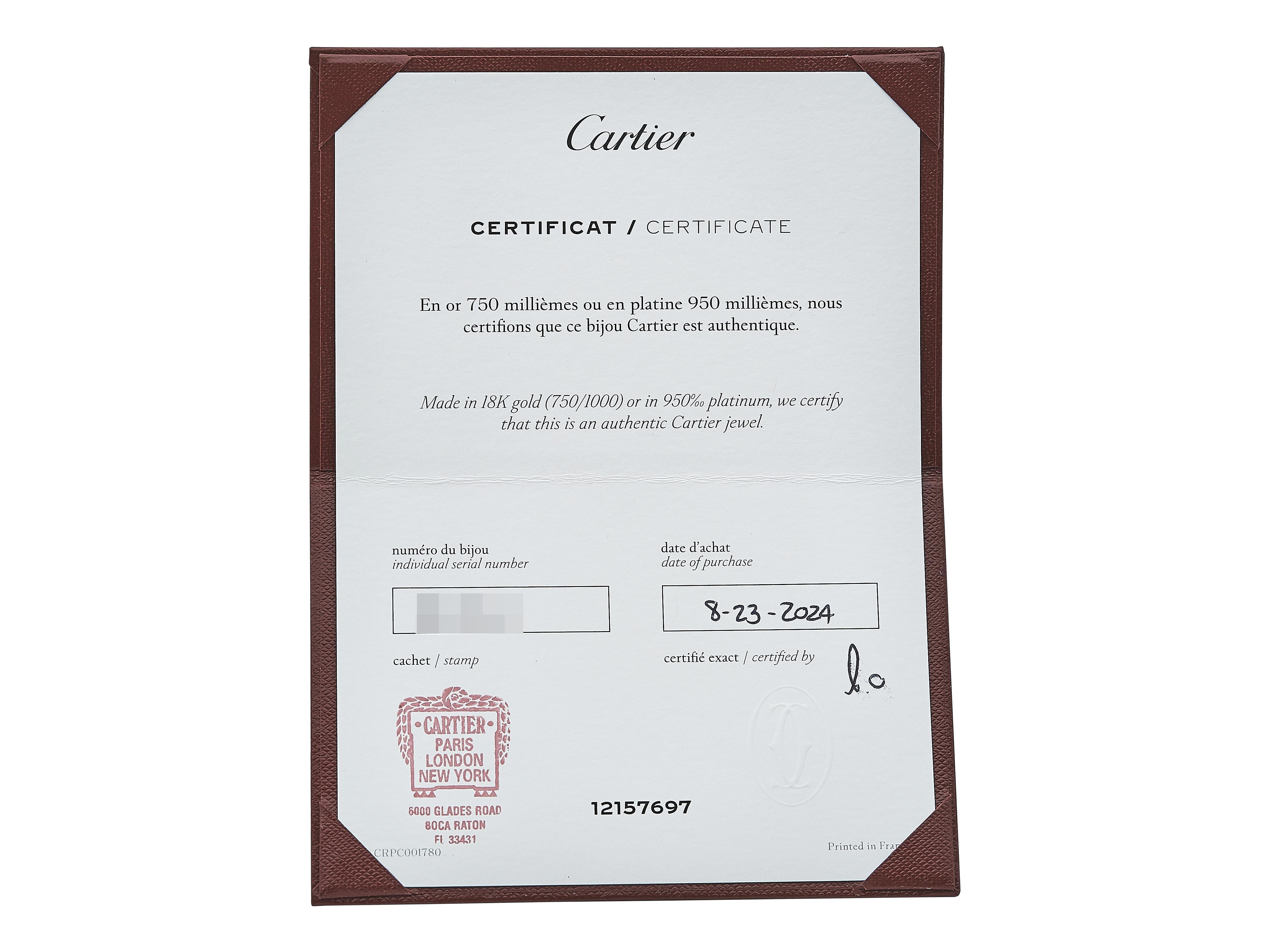 Women's or Men's Cartier LOVE Bracelet Single-Screw Closure Small Model 18K Yellow Gold 6-Diamond For Sale