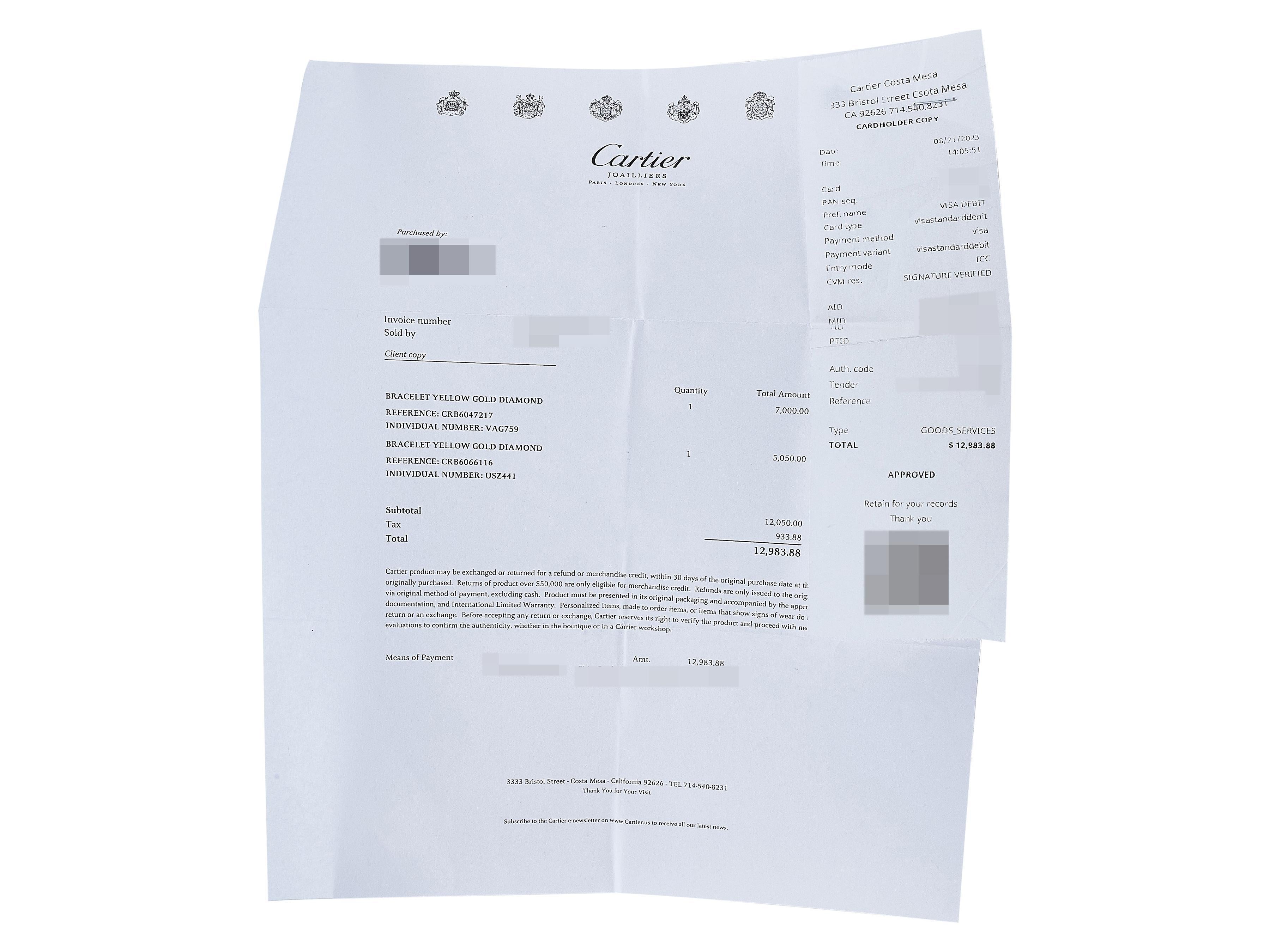 Bracelet LOVE de Cartier Fermeture à vis unique Petit Modèle Or Jaune 18K 6-Diamants en vente 4