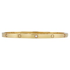 Cartier LOVE Bracelet Single-Screw Closure Small Model 18K Yellow Gold 6-Diamond