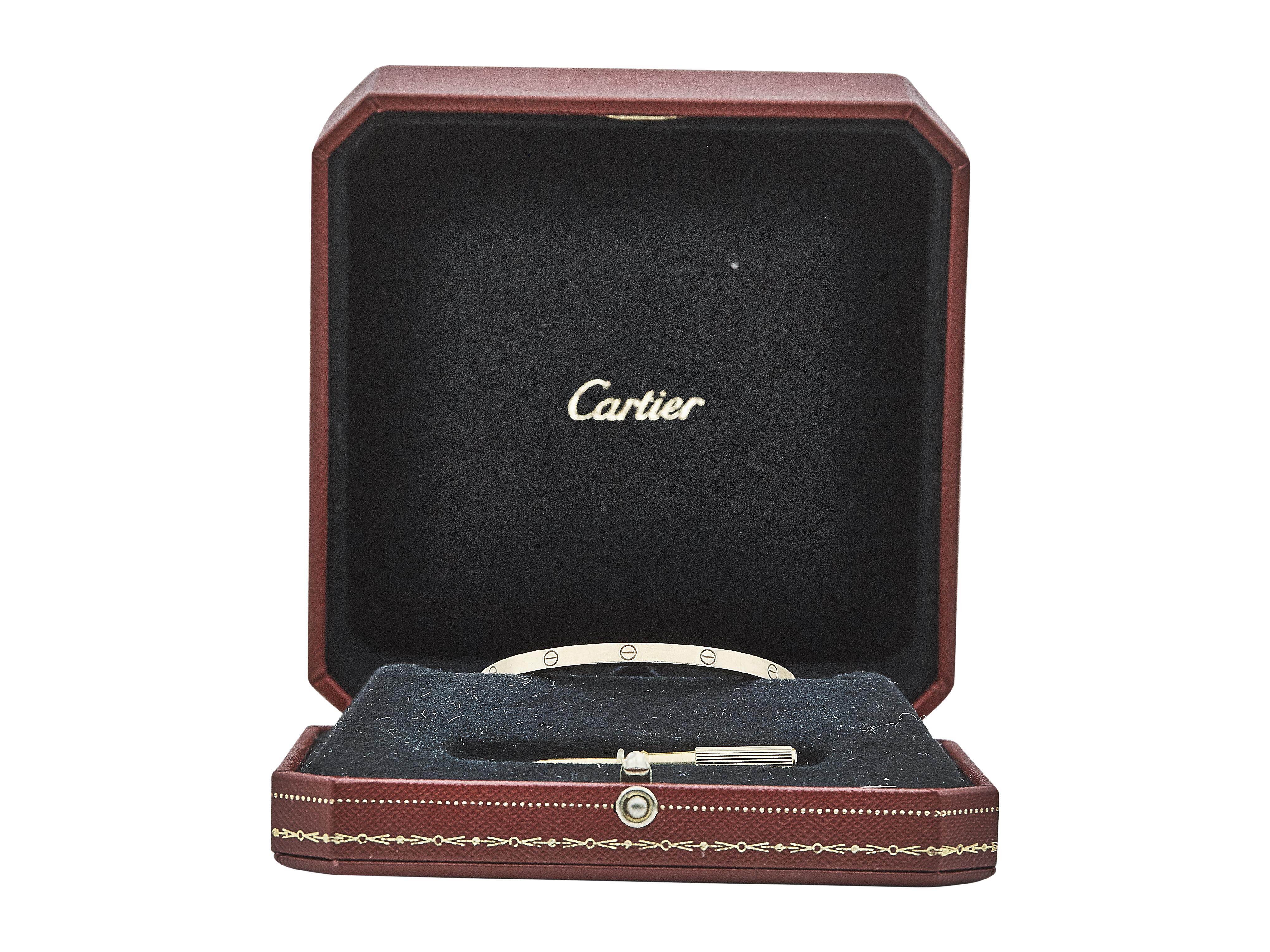 Cartier Love Bracelet Single-Screw Closure Small Model 18K Yellow Gold Size 16 For Sale 1