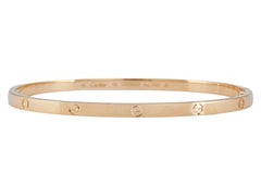 Bracelet LOVE de Cartier Fermeture à vis unique Petit Modèle Or Jaune 18K Taille 17