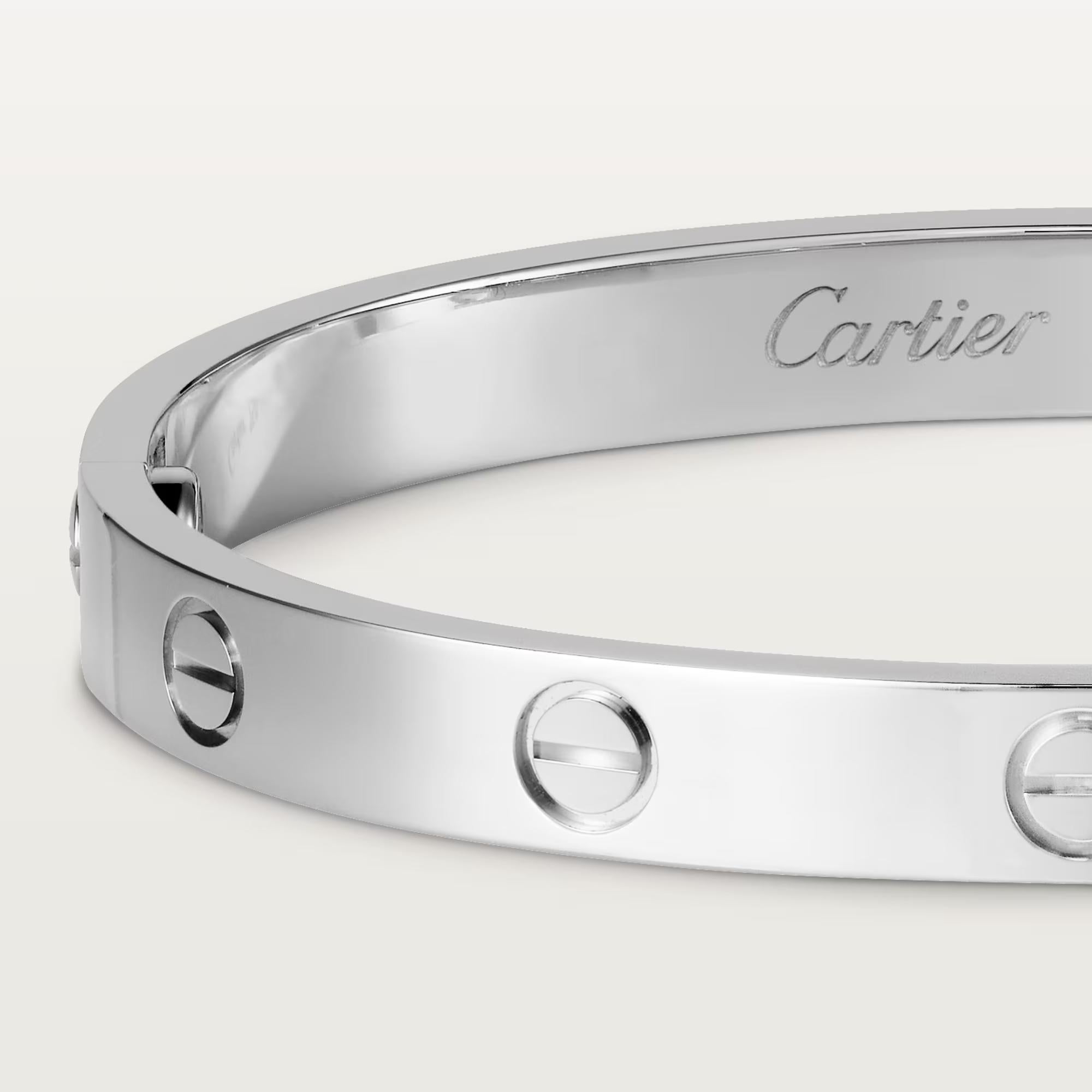 Cartier Love-Armband aus Weißgold, Größe 18 für Damen oder Herren