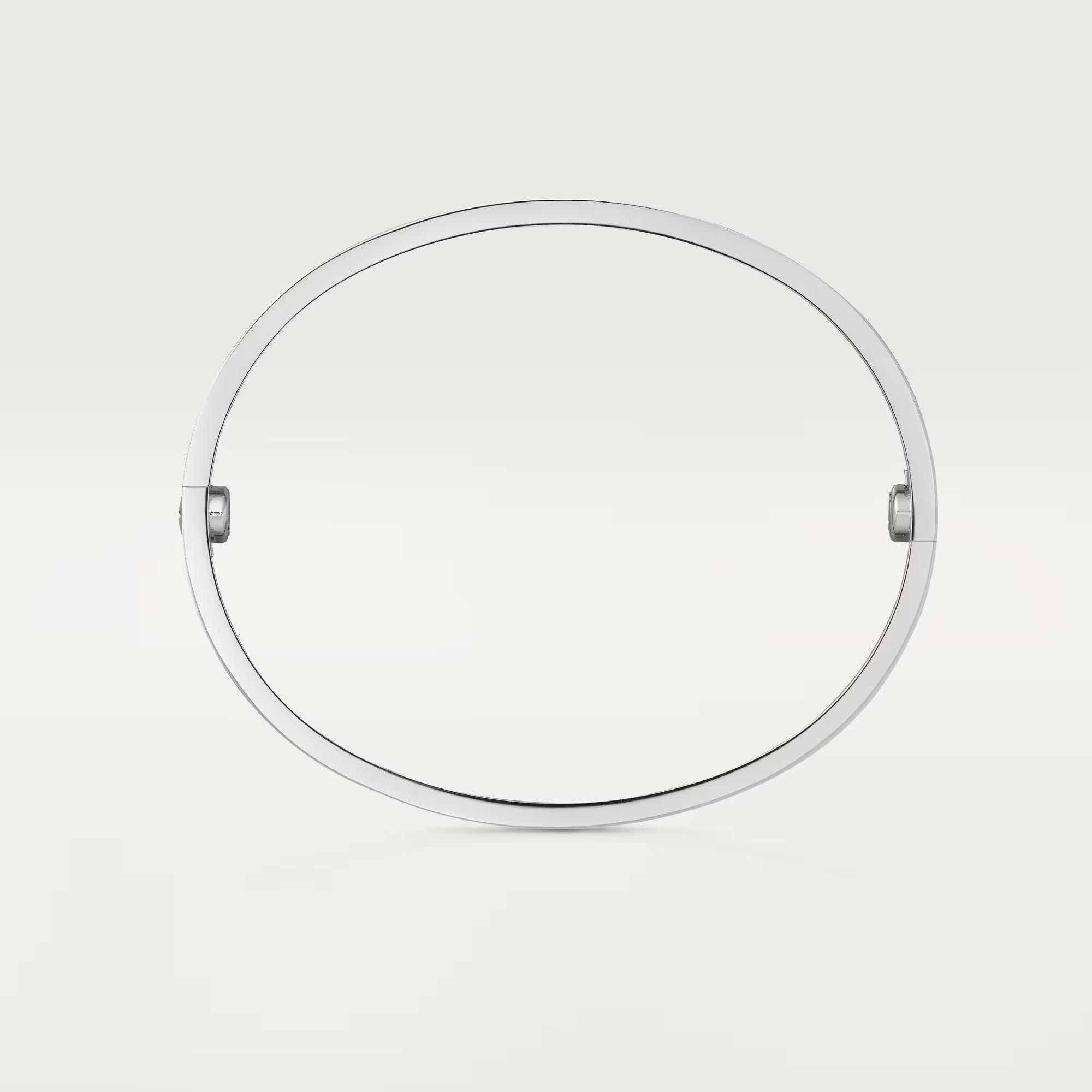 Cartier Love-Armband aus Weißgold, Größe 18 1