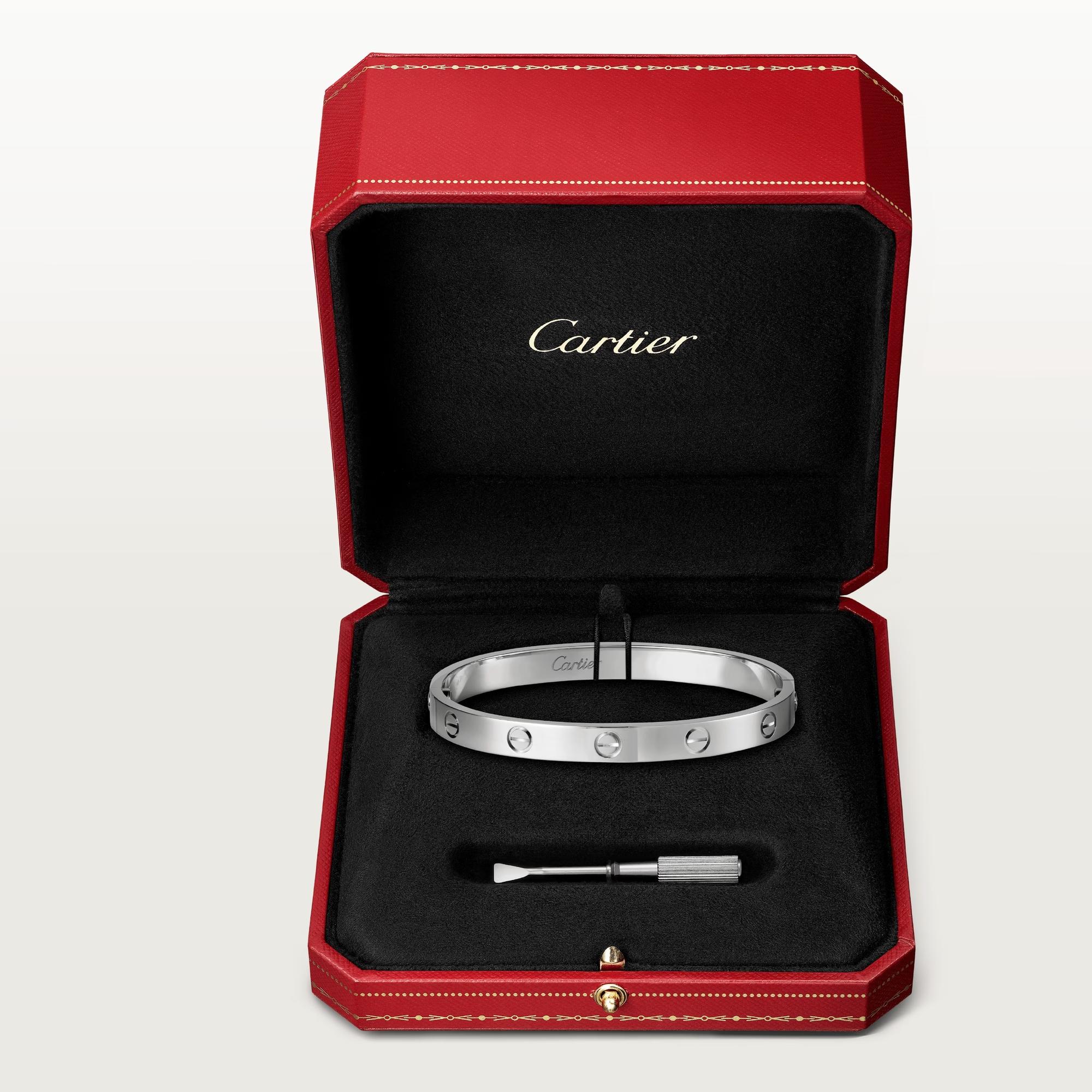 Cartier Love-Armband aus Weißgold, Größe 18 2