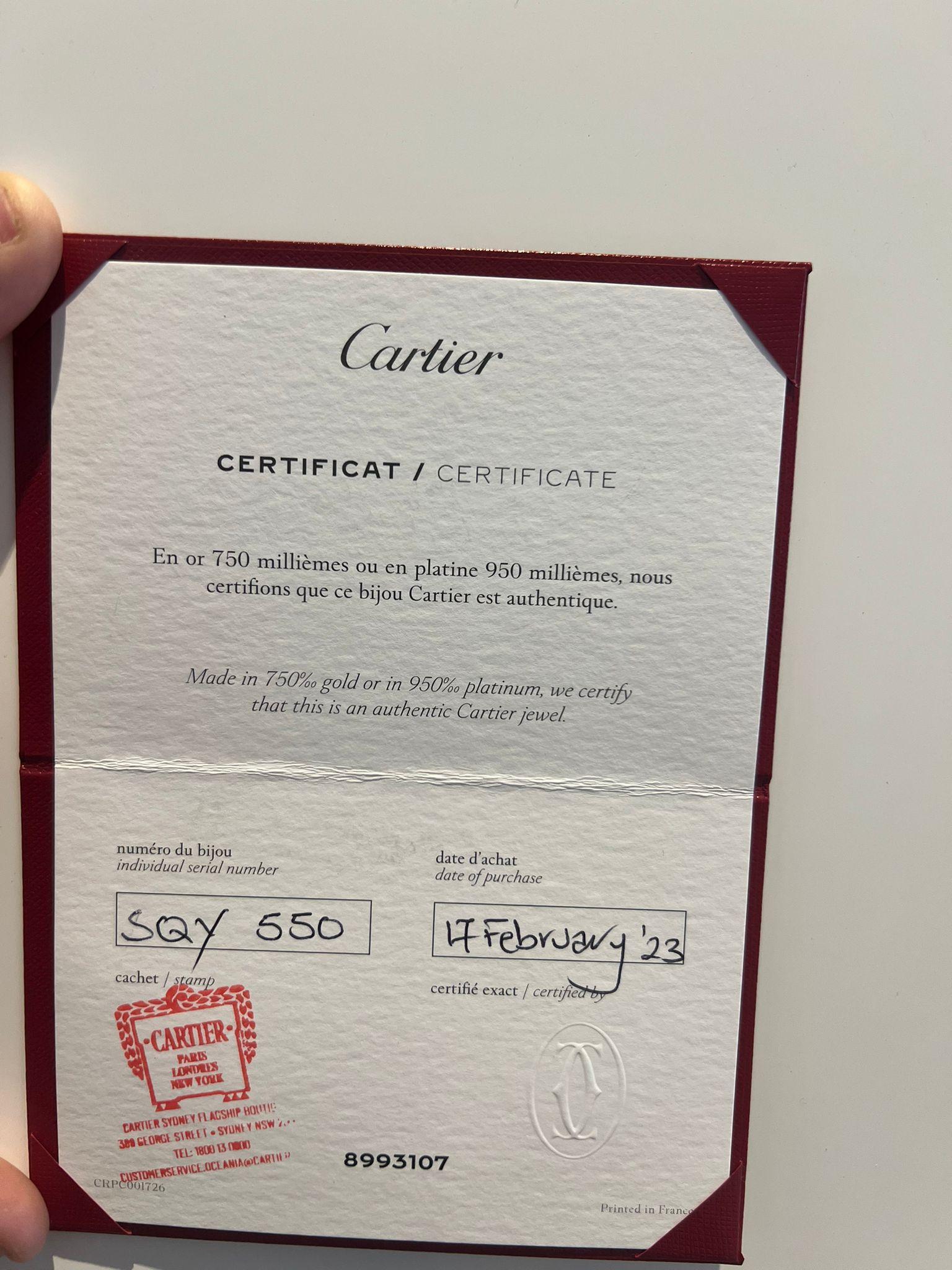 Cartier Love Bracelet - Size 19 In Excellent Condition For Sale In SYDNEY, NSW