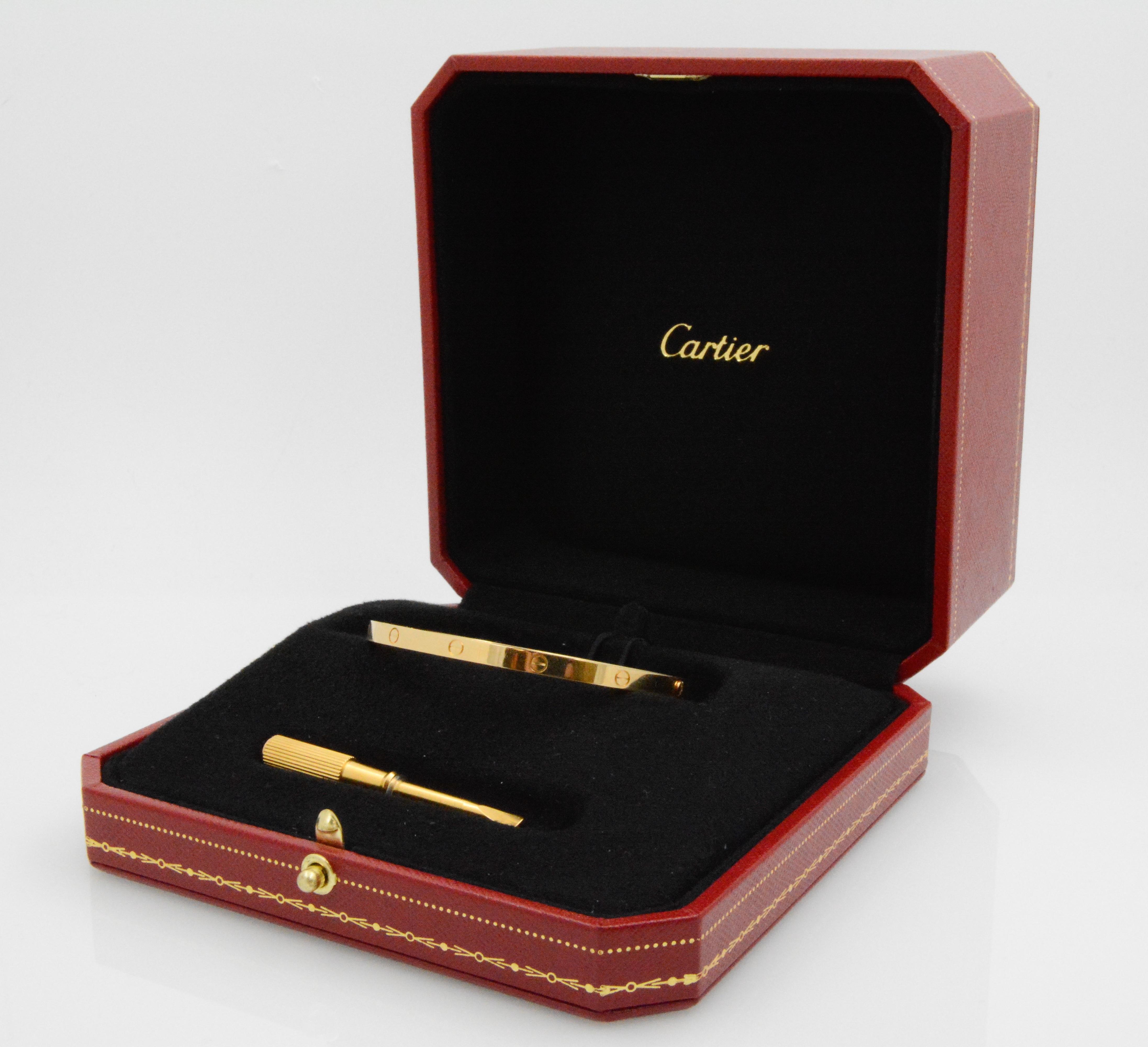 Cartier Love Bracelet Small 18 Karat Yellow Gold 3