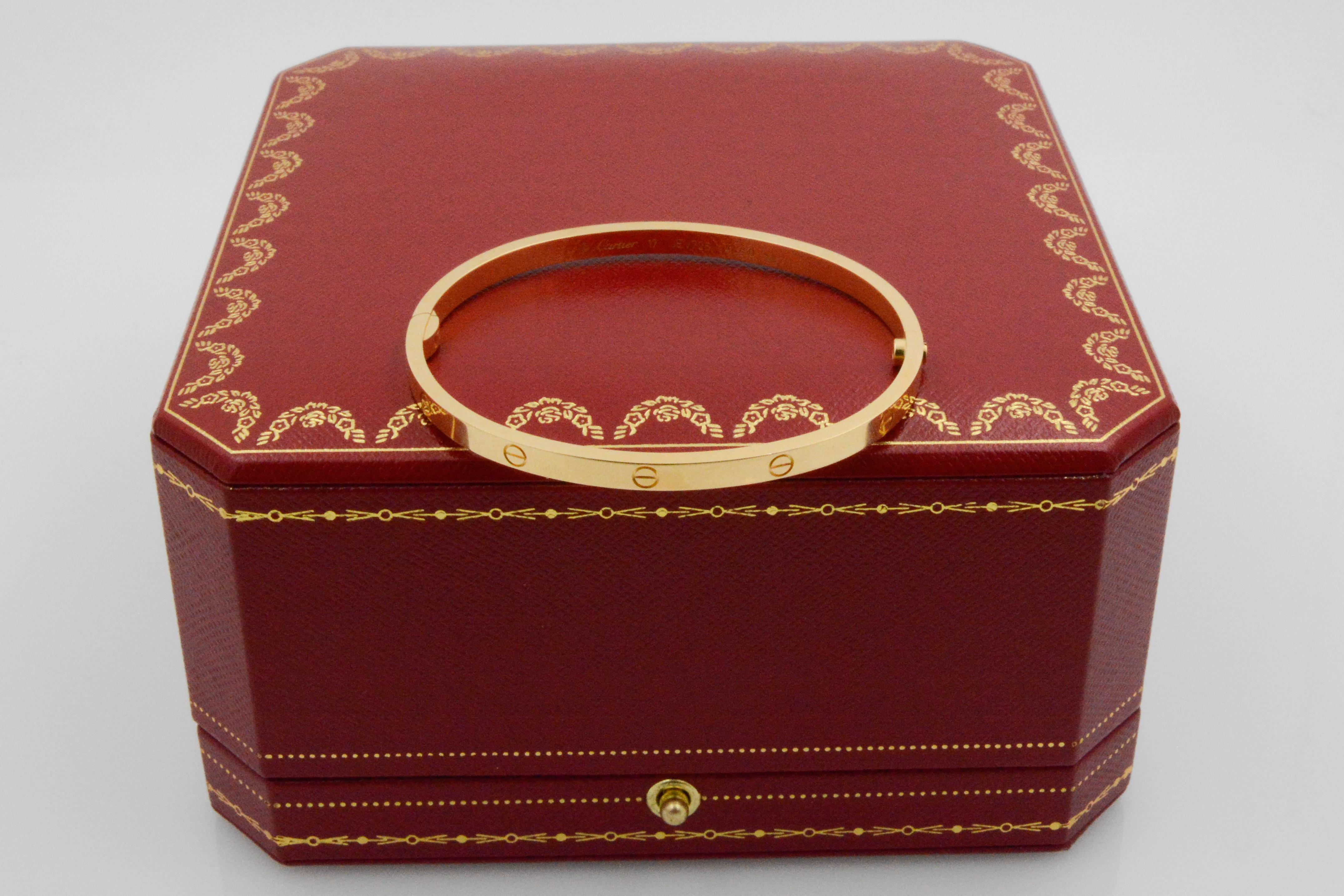 Cartier Love Bracelet Small 18 Karat Yellow Gold 4