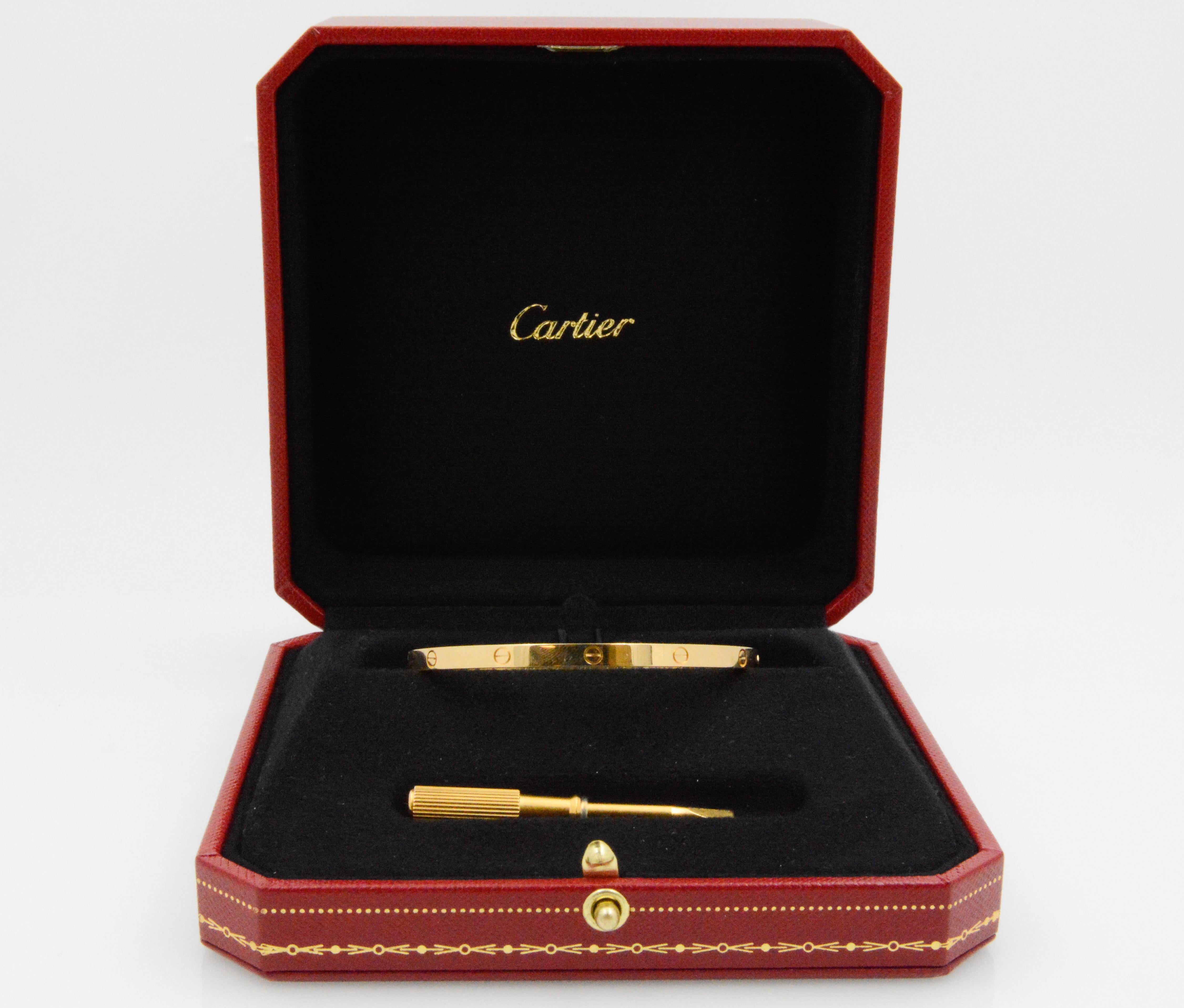 Cartier Love Bracelet Small 18 Karat Yellow Gold 1