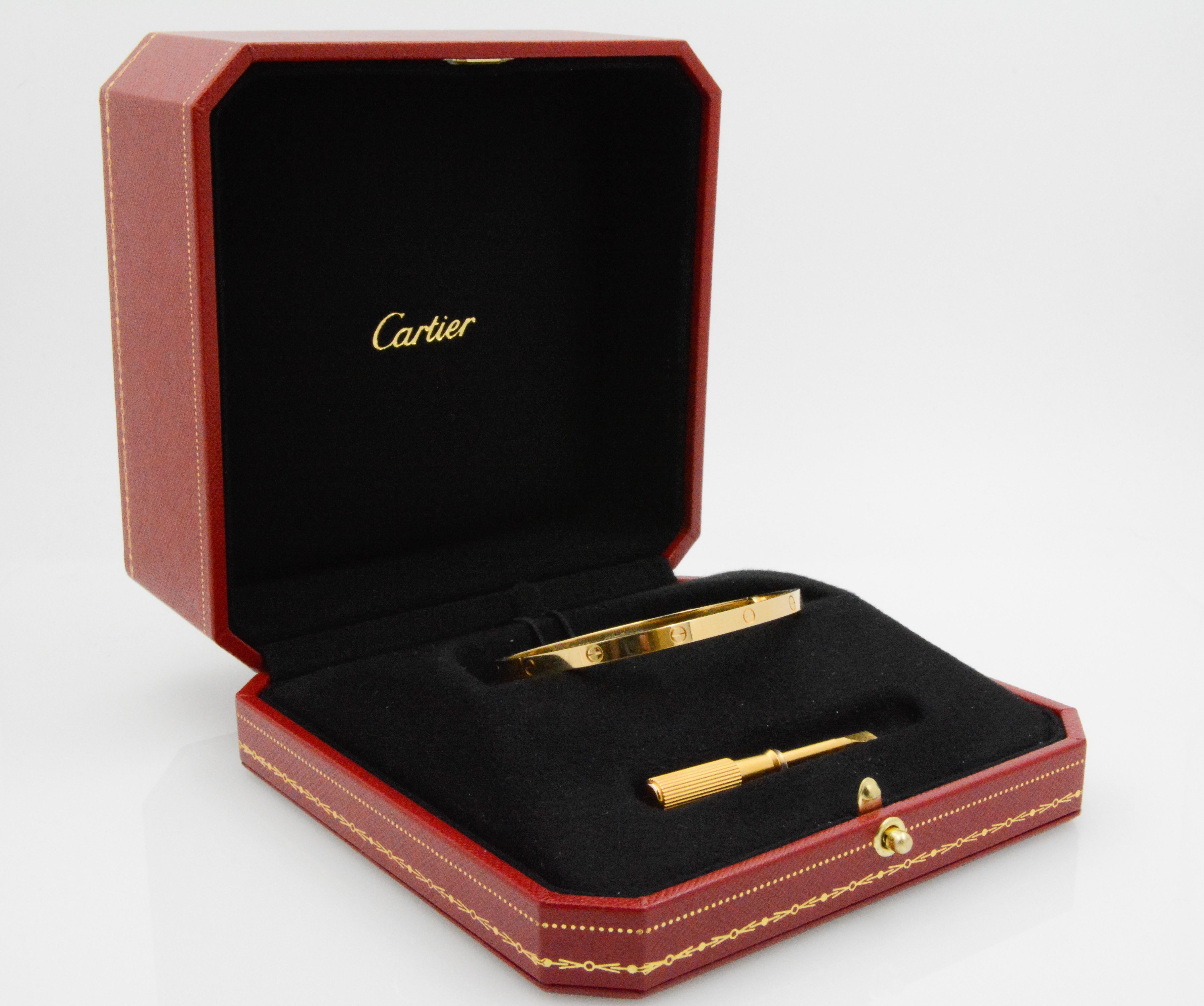 Cartier Love Bracelet Small 18 Karat Yellow Gold 2