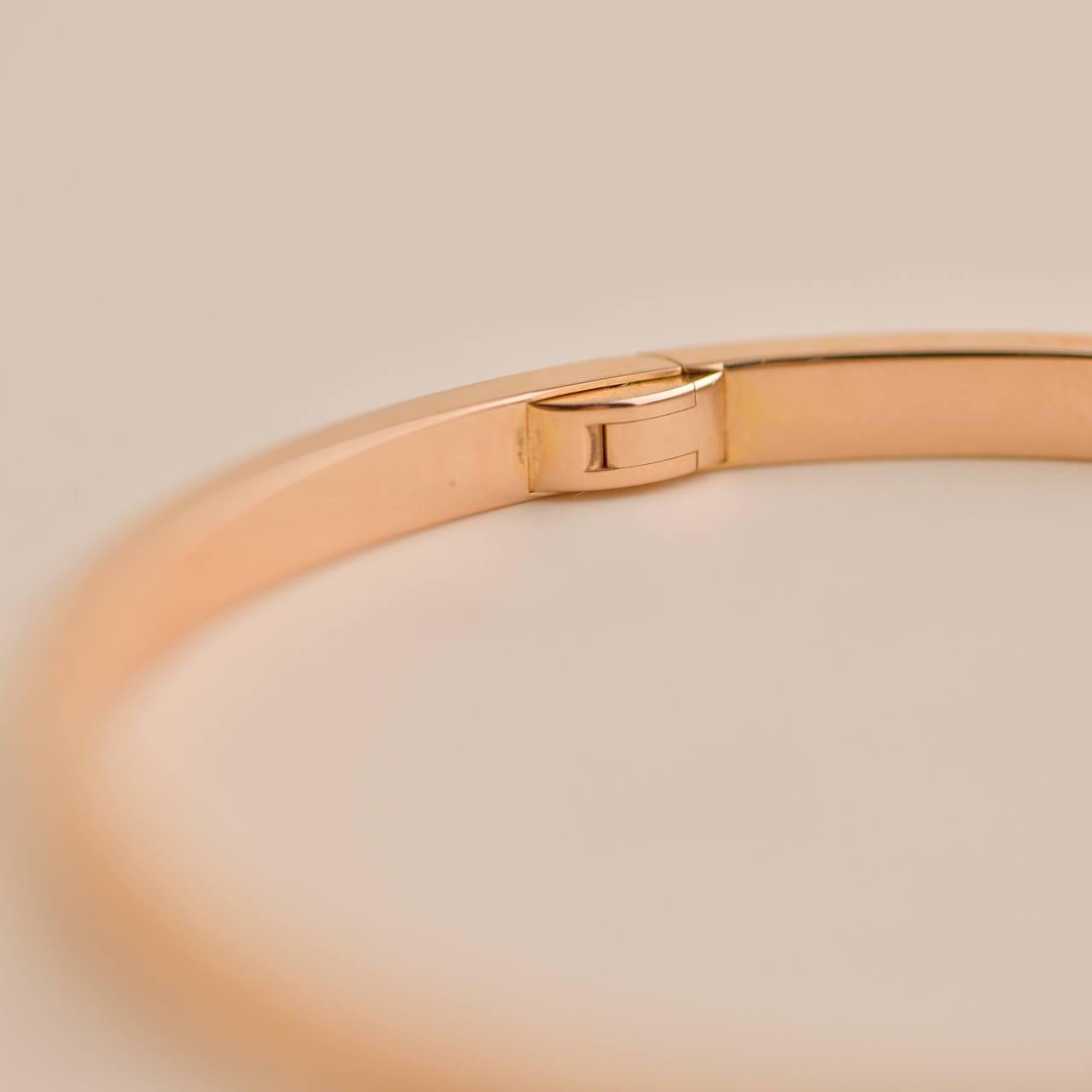 Cartier Love Bracelet Small Model 18k Rose Gold Size 17 In Excellent Condition For Sale In Banbury, GB