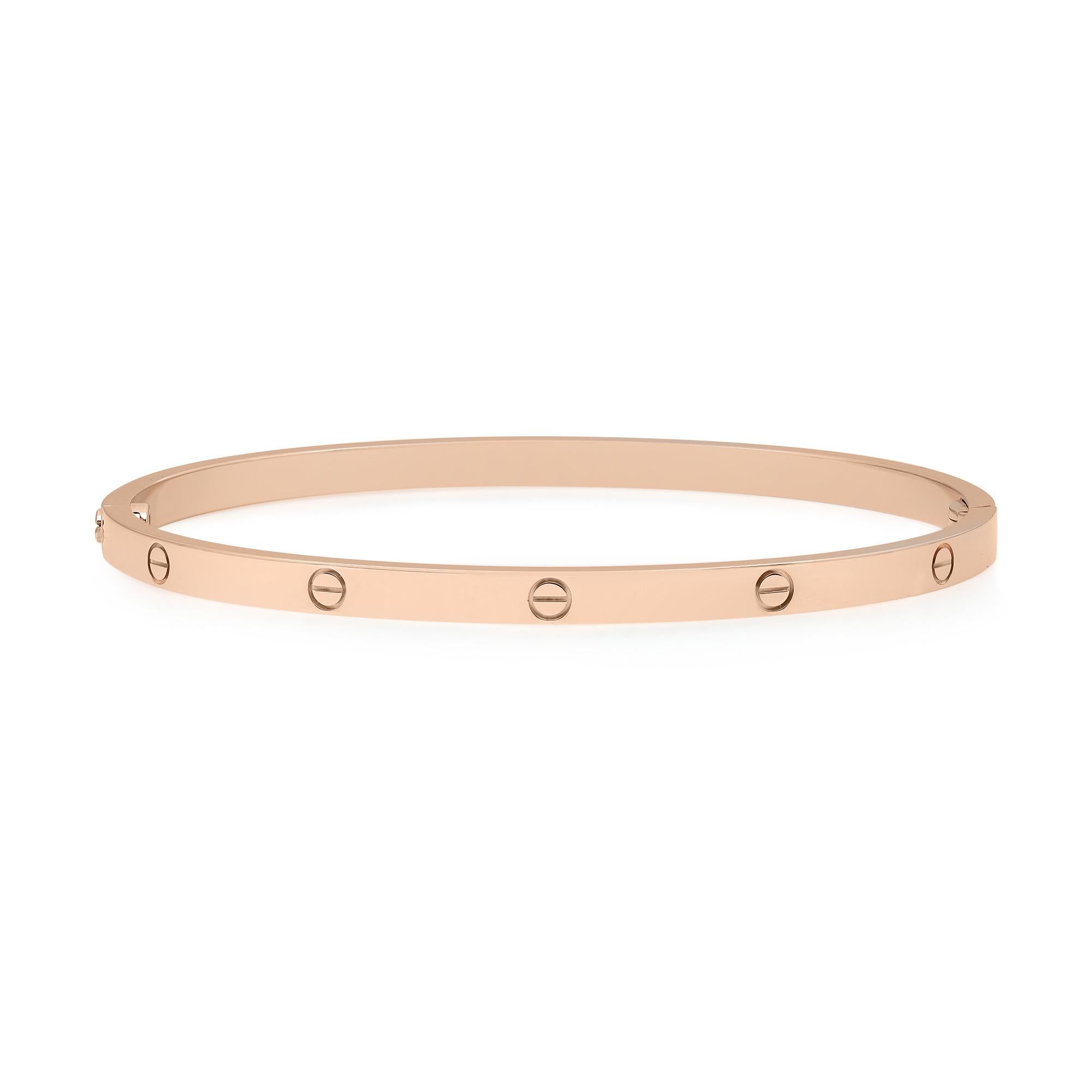 Modern Cartier Love Bracelet Small Model 18K Rose Gold