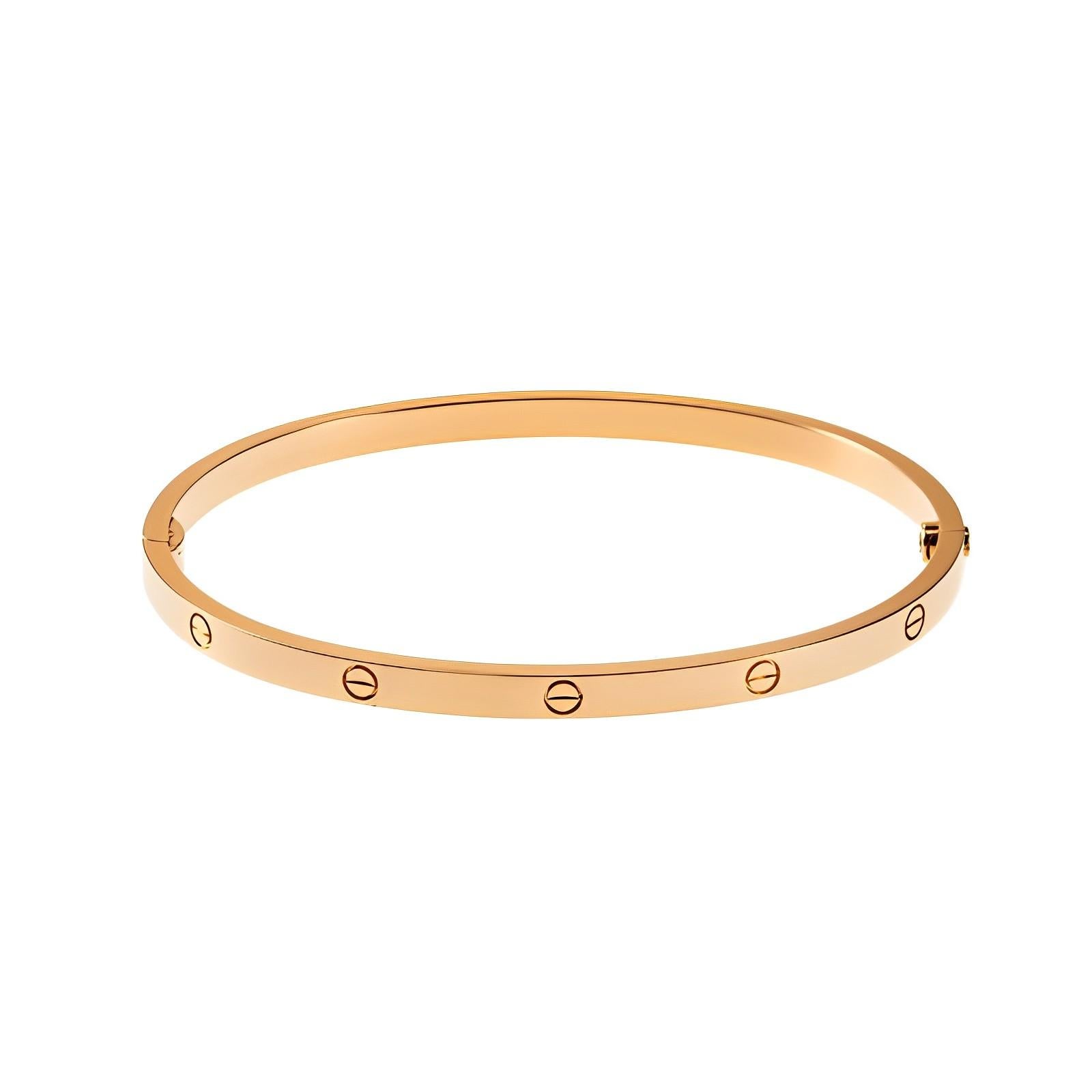 Cartier Love Bracelet Small Model 18k Rose Gold Size 18 2