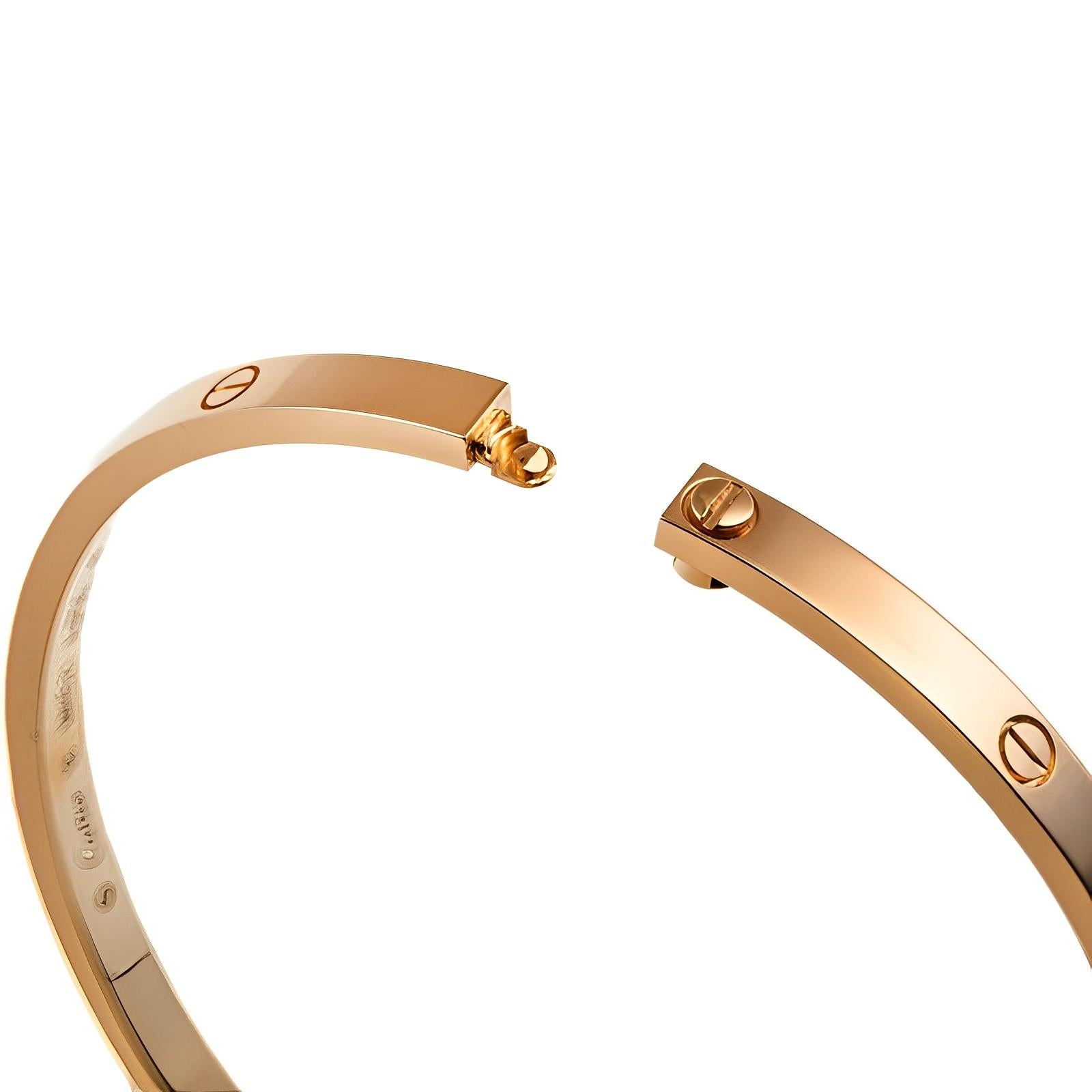 Cartier Love Bracelet Small Model 18k Rose Gold Size 18 3