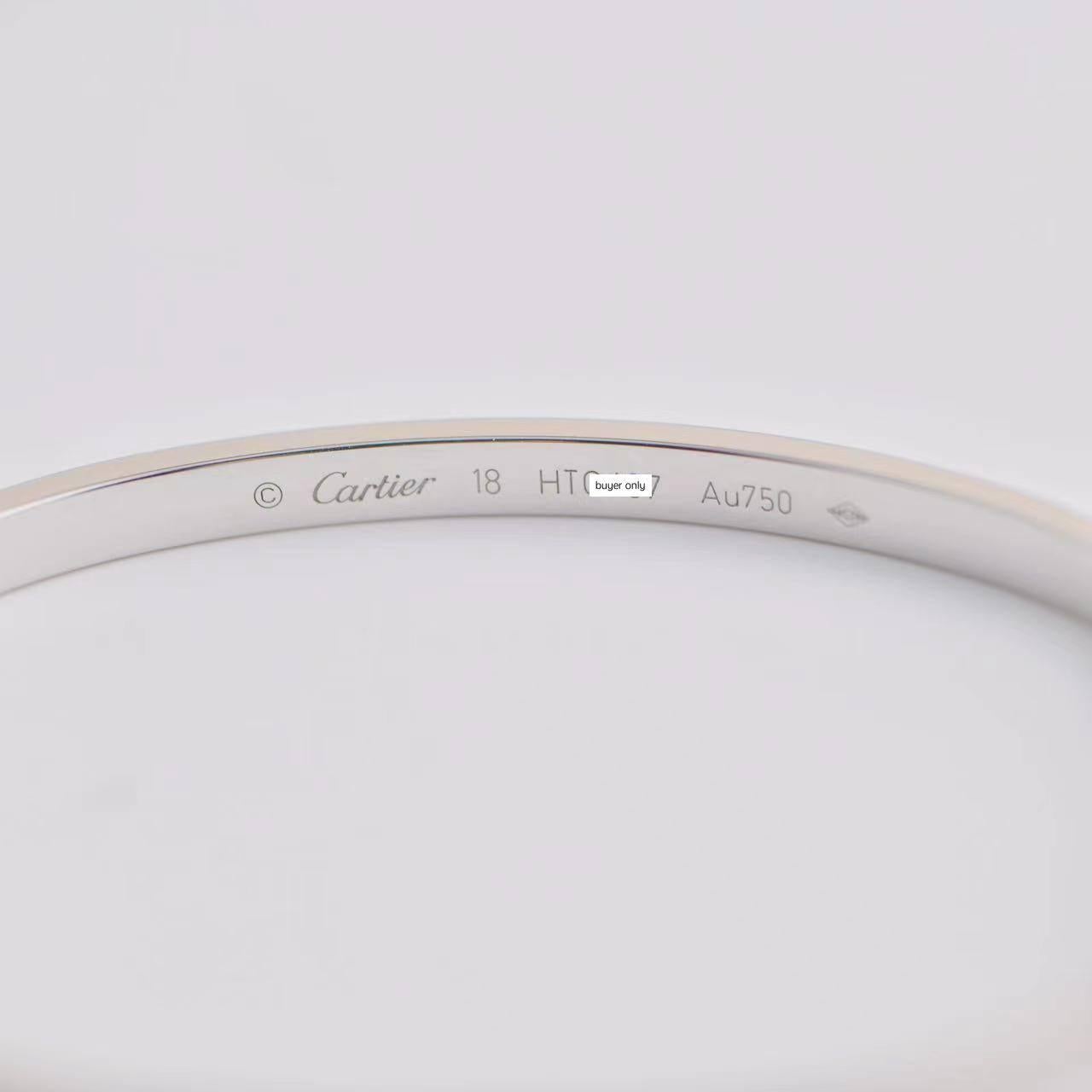 Cartier Love Bracelet Small Model 18K White Gold Size 18 2