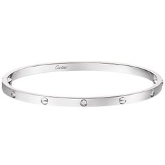 Cartier Love Bracelet Small Model With 6 Brilliant Cut Diamonds 18K White Gold