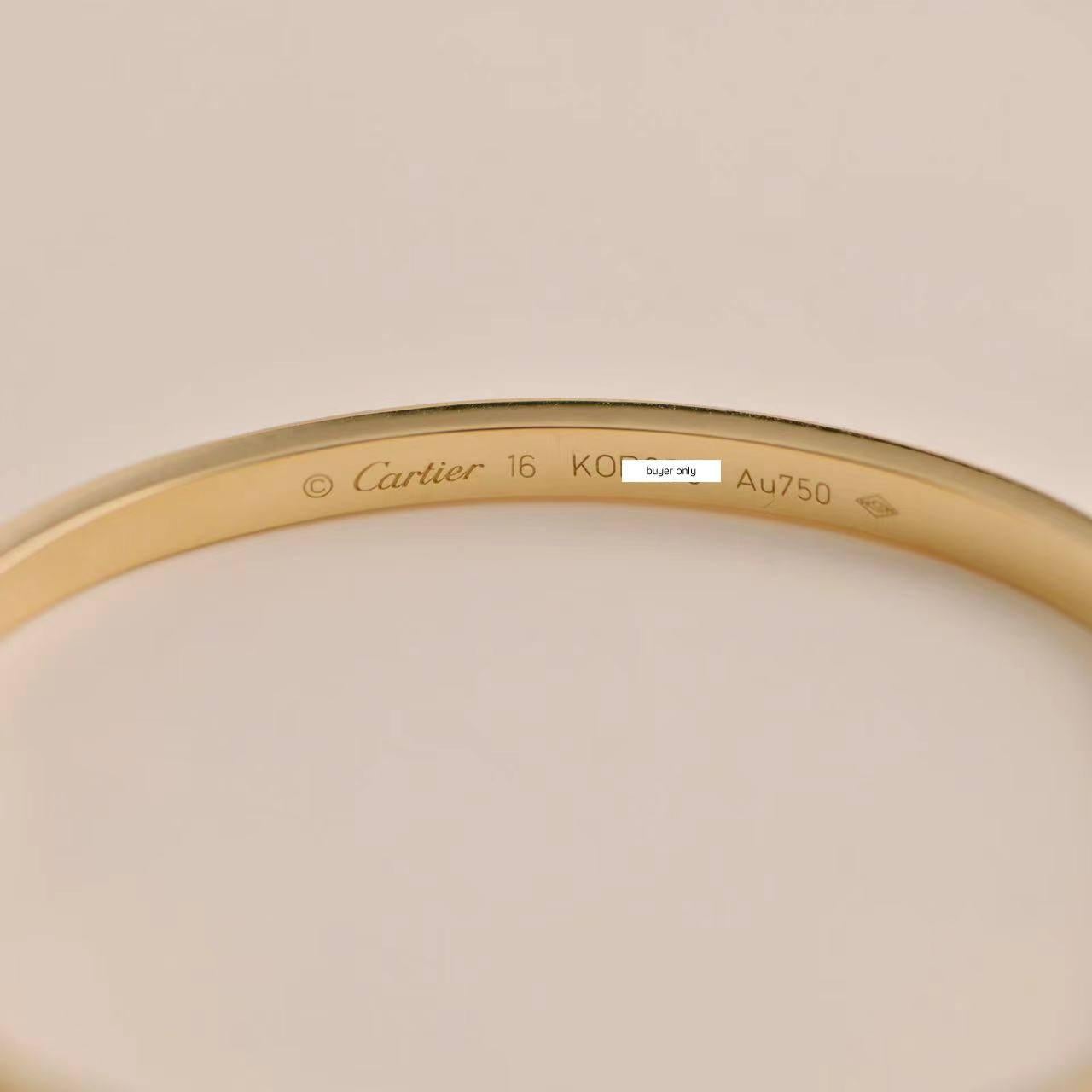 Cartier Love Bracelet Small Model 18K Yellow Gold Size 16 For Sale 3