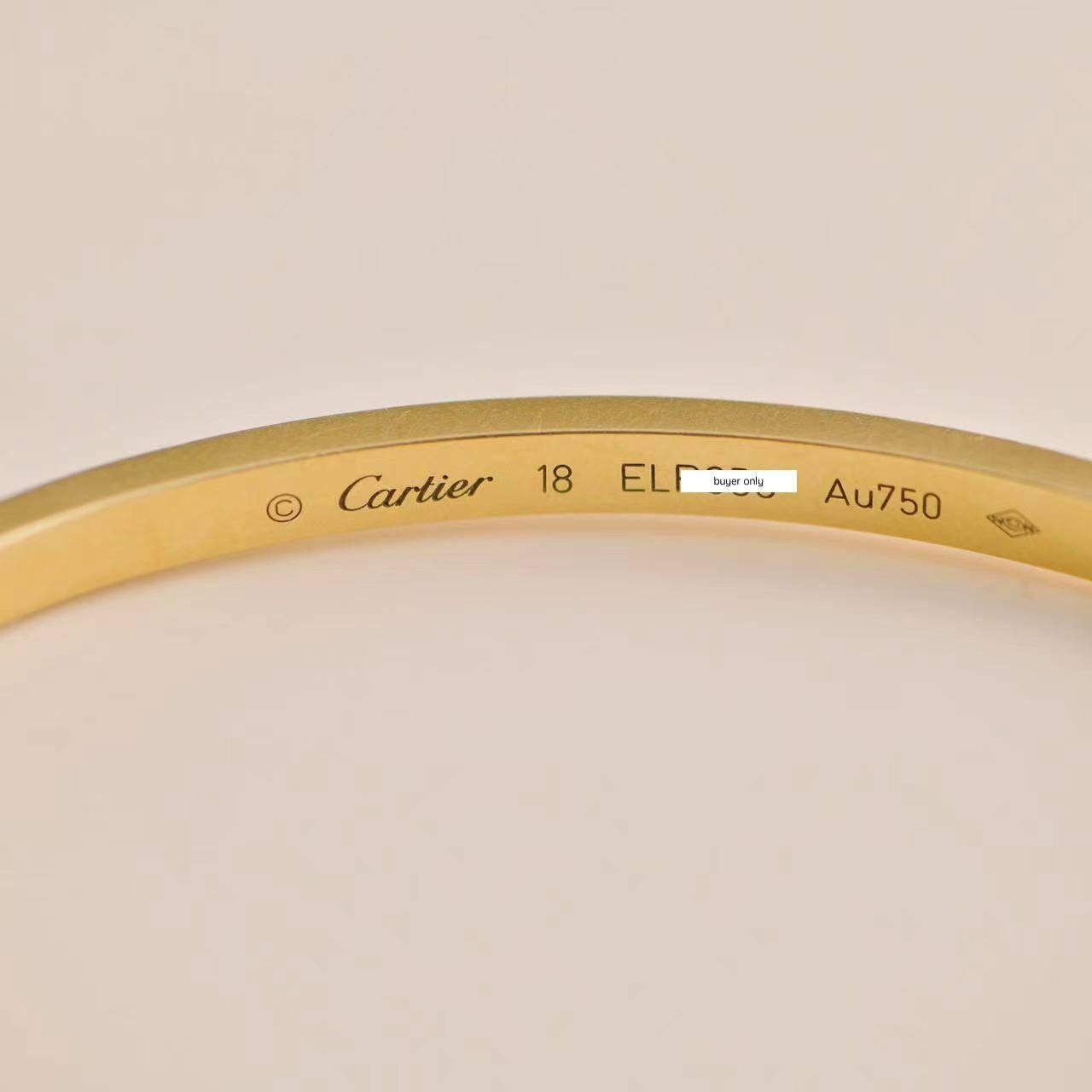 Cartier Bracelet Love en or jaune 18 carats, petit modèle, taille 18 Unisexe en vente