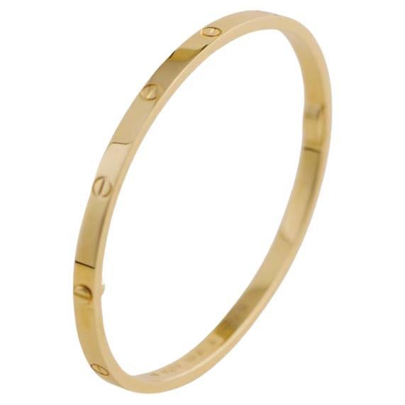 Cartier Bracelet Love en or jaune 18 carats, petit modèle, taille 18 en vente