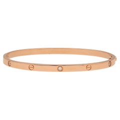 Cartier Love Bracelet Small Model 6 Diamonds 18 Karat Rose Gold