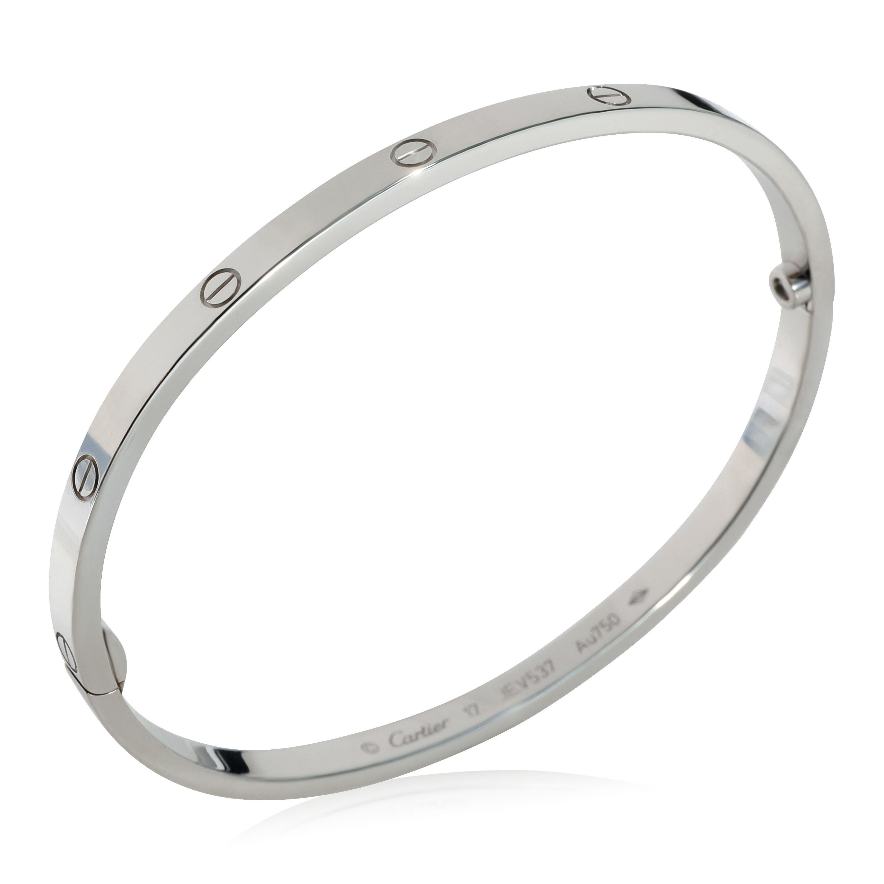 Cartier Love Bracelet, Small Model in 18k White Gold

PRIMARY DETAILS
SKU: 129806
Listing Title: Cartier Love Bracelet, Small Model in 18k White Gold
Condition Description: Cartier's Love collection is the epitome of iconic, from the recognizable