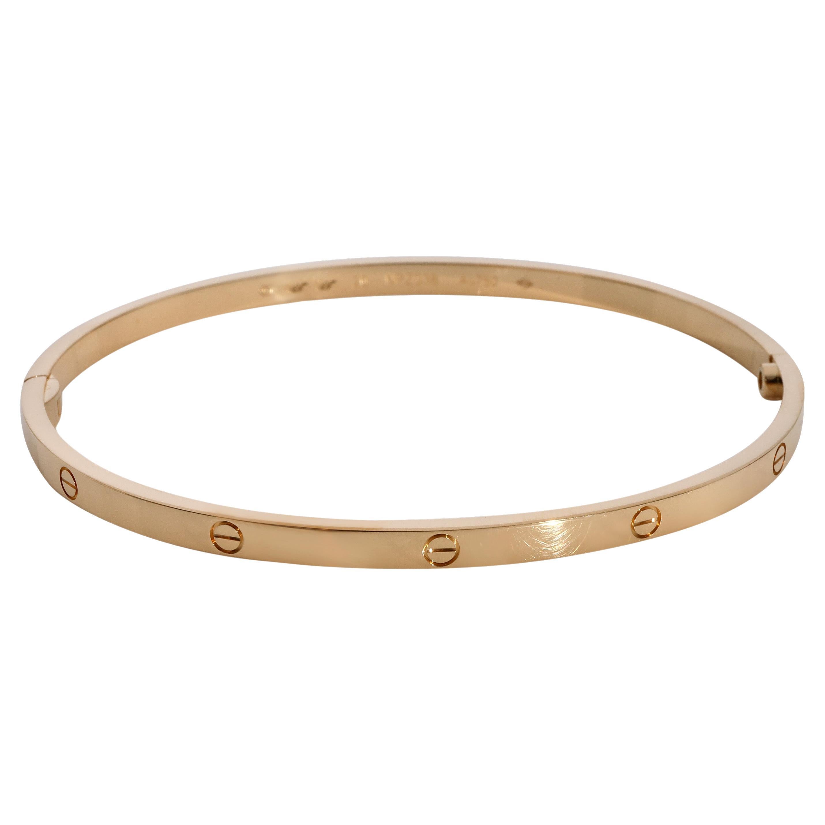 Cartier Love Bracelet In 18k Yellow Gold Small Model For Sale At 1stdibs