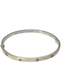 Cartier Love Bracelet Small Model in White Gold with 10 Diamonds