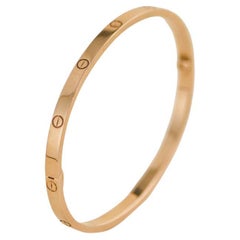 Cartier Love Bracelet Small Model Rose Gold Size 17