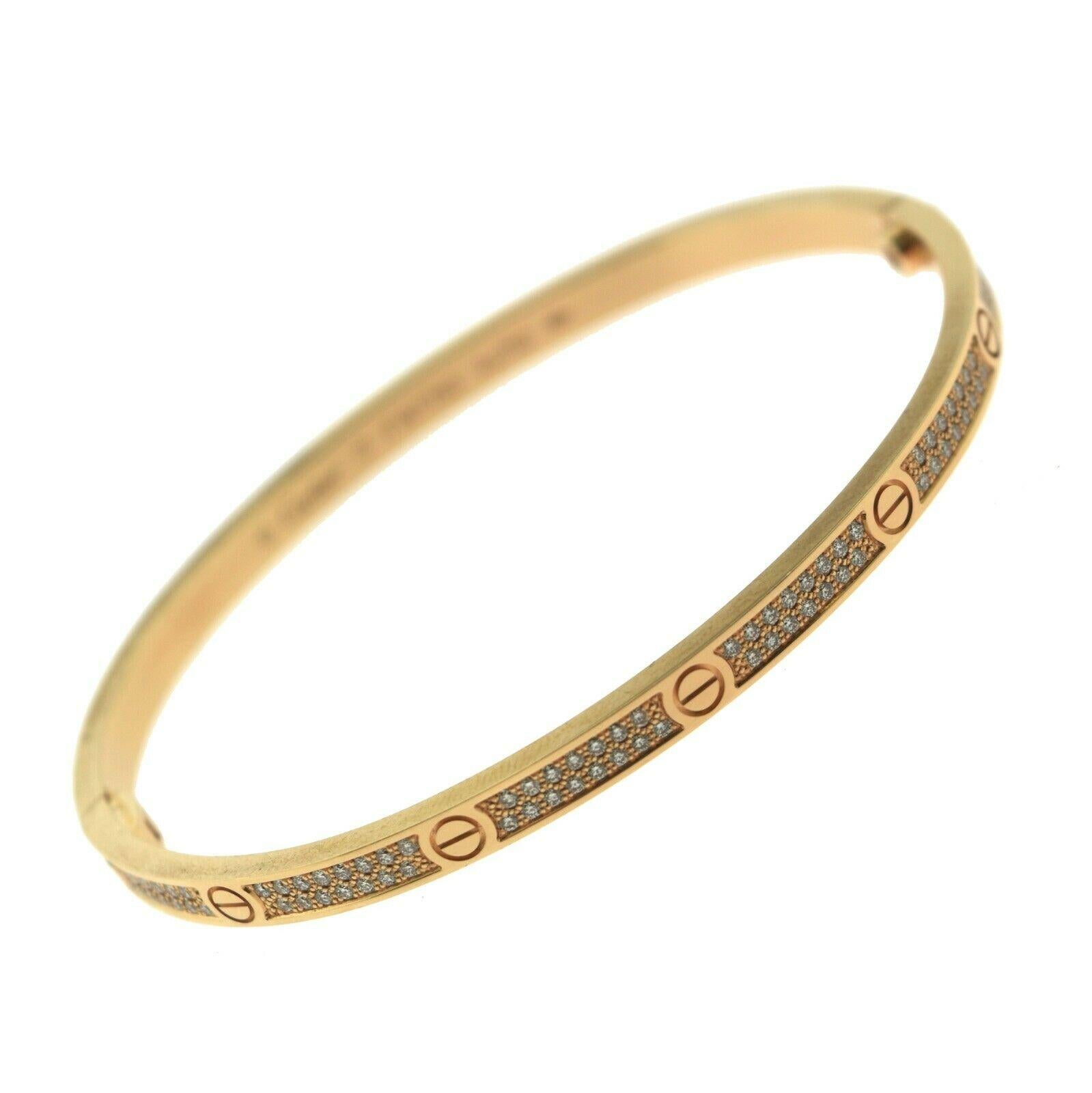 thin love bracelet with diamonds