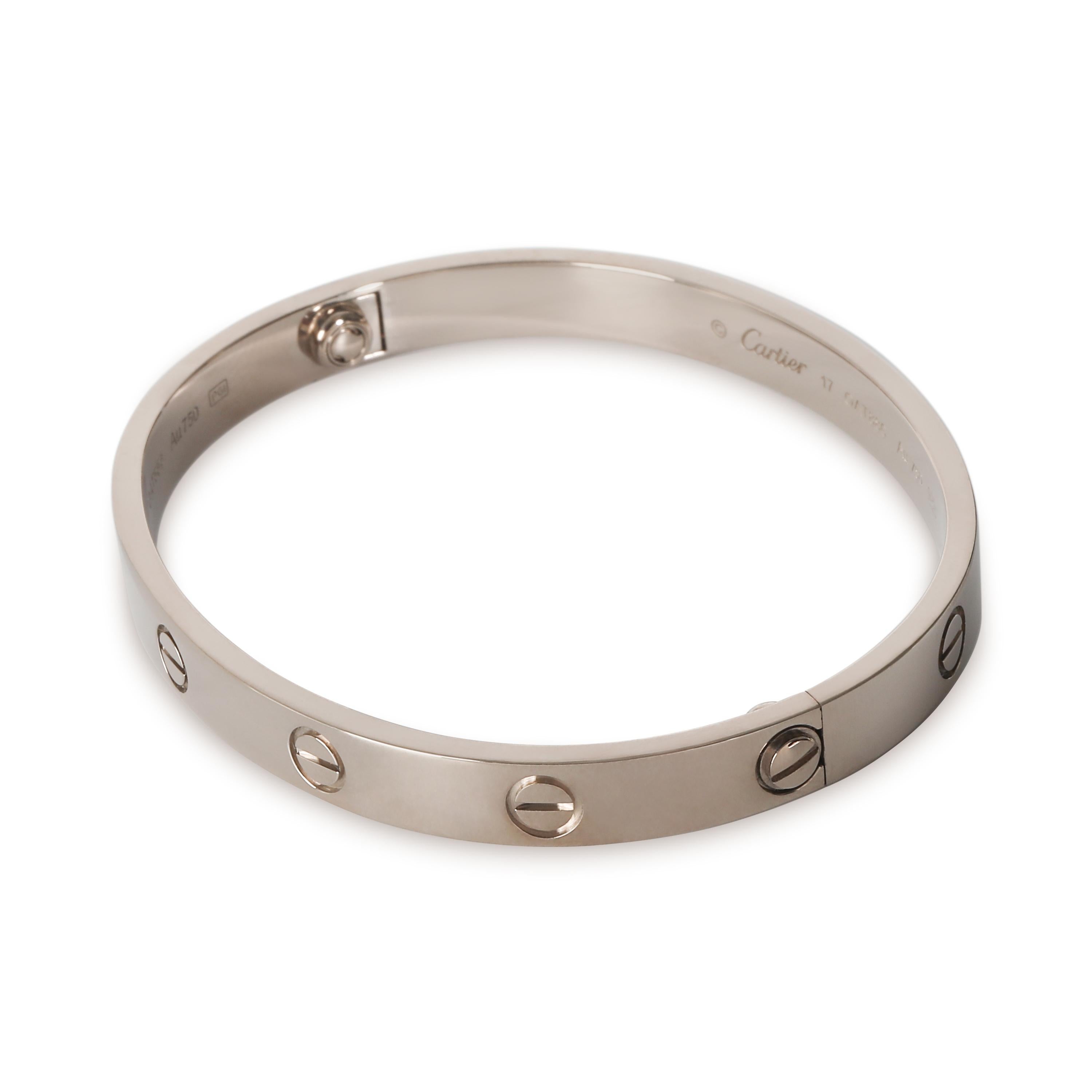 Cartier Love Bracelet (White Gold)

PRIMARY DETAILS
SKU: 141767
Listing Title: Cartier Love Bracelet (White Gold)
Condition Description: Cartier's Love collection is the epitome of iconic, from the recognizable designs to the history behind the