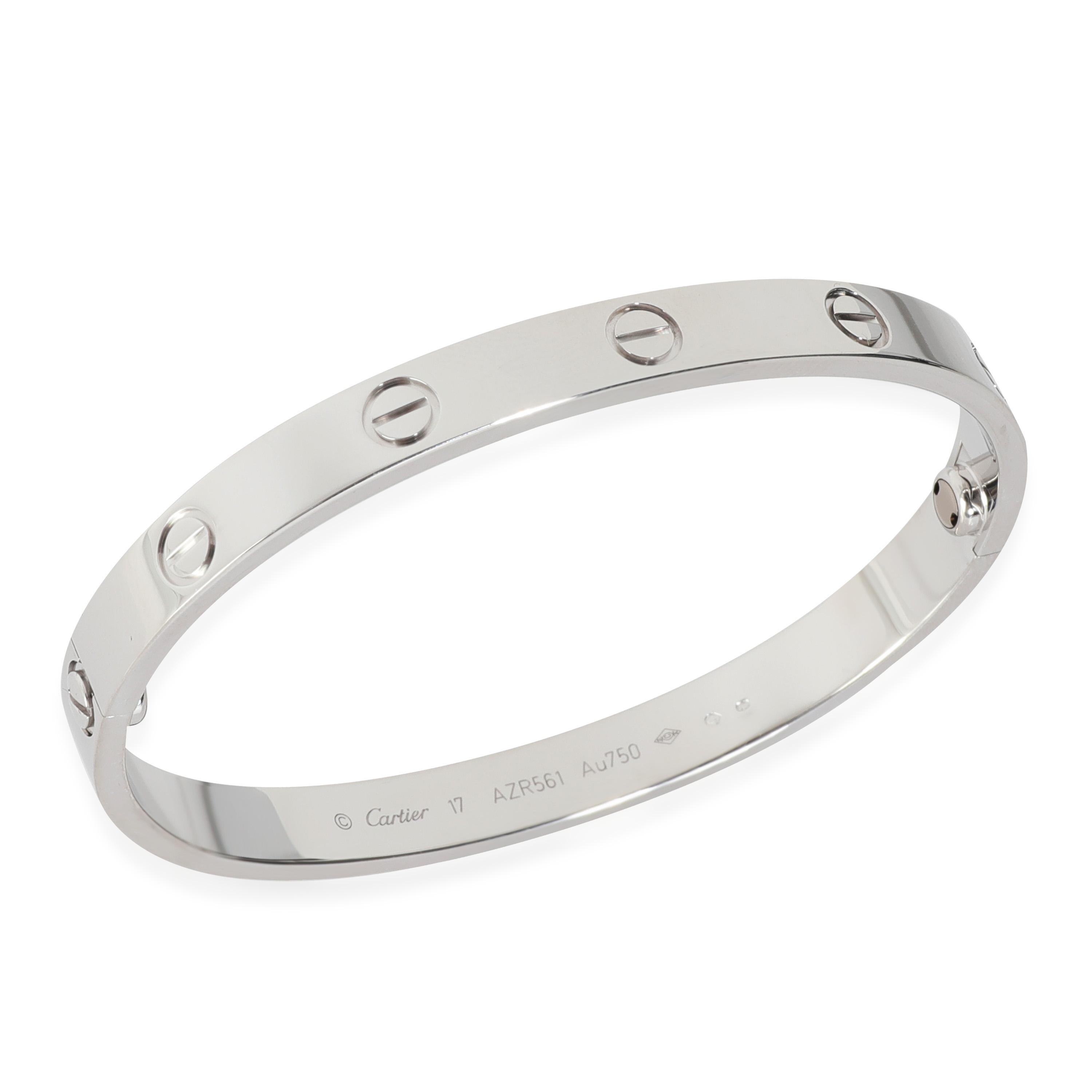 Cartier Bracelet Love (or blanc)

DÉTAILS PRIMAIRES
SKU : 144212
Titre de l'inscription : Bracelet d'amour de Cartier (or blanc)
Description de l'état : La collection Love de Cartier est l'incarnation même de l'icône, depuis les designs