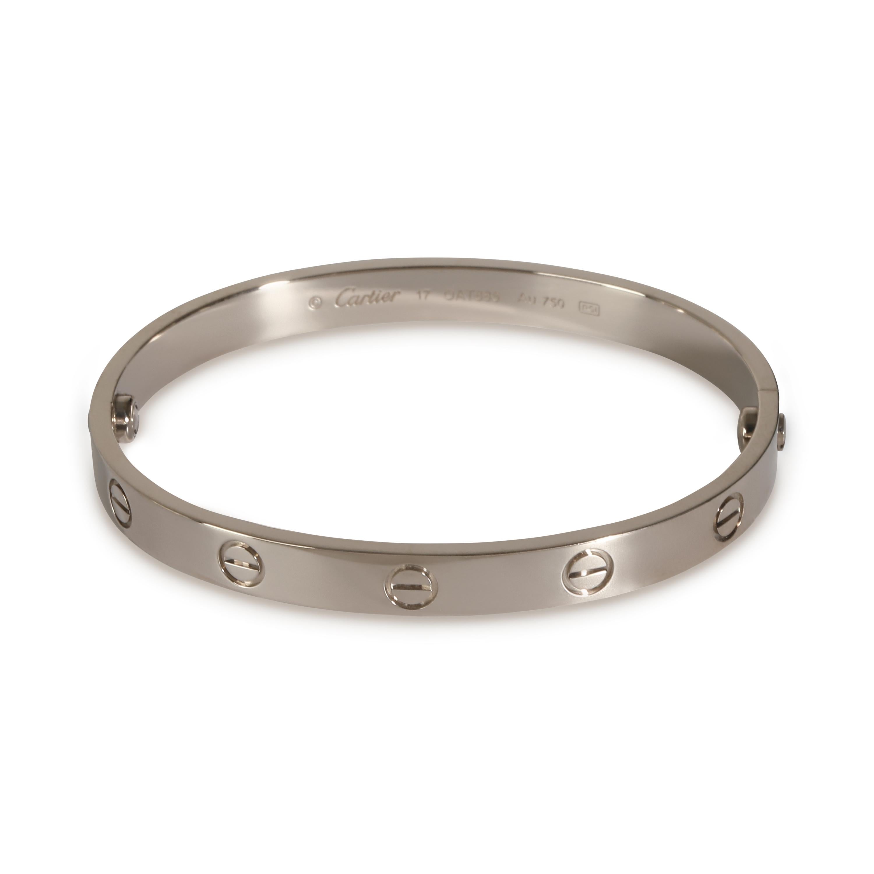 Cartier Love Bracelet (White Gold) In Excellent Condition For Sale In New York, NY